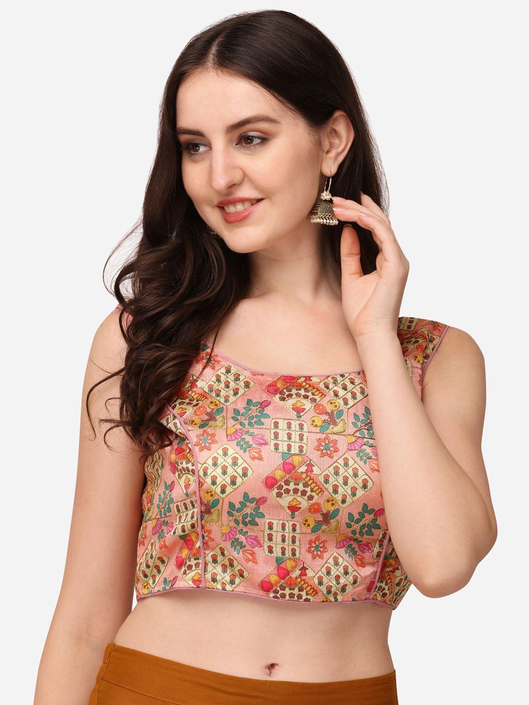 pujia-mills-women-pink-&-green-digital-printed--silk-saree-blouse