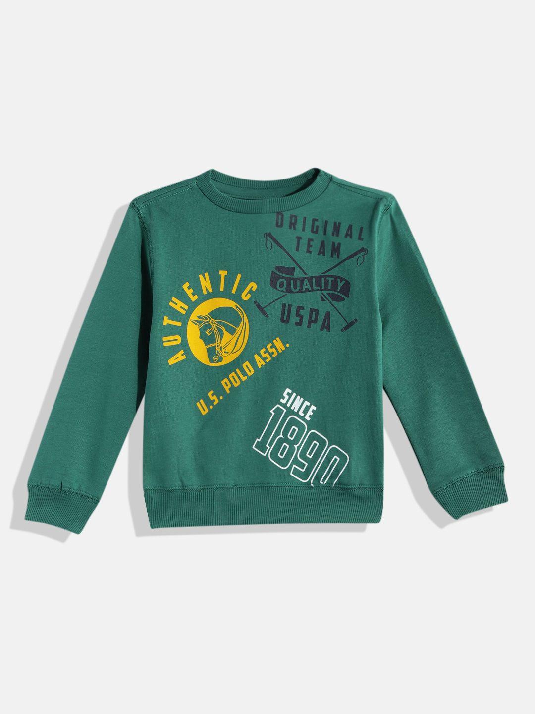 u-s-polo-assn-kids-boys-green-printed-pure-cotton-sweatshirt