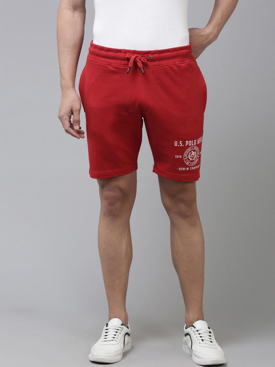 u.s.-polo-assn.-denim-co.-men-red-typography-printed-regular-shorts