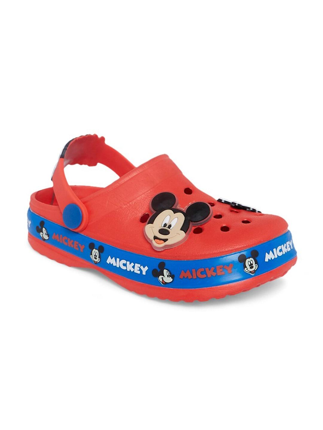 pantaloons-junior-kids-boys-red-&-black--mickey-mouse-printed-rubber-clogs