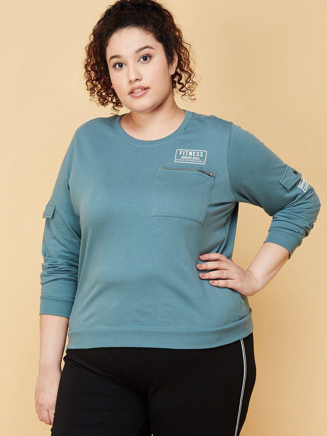 max-women-plus-size-green-sweatshirt