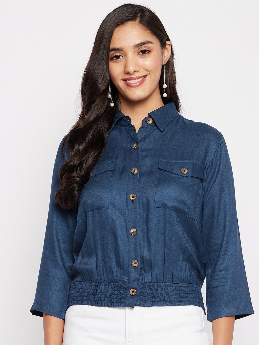 duke-women-blue-casual-shirt