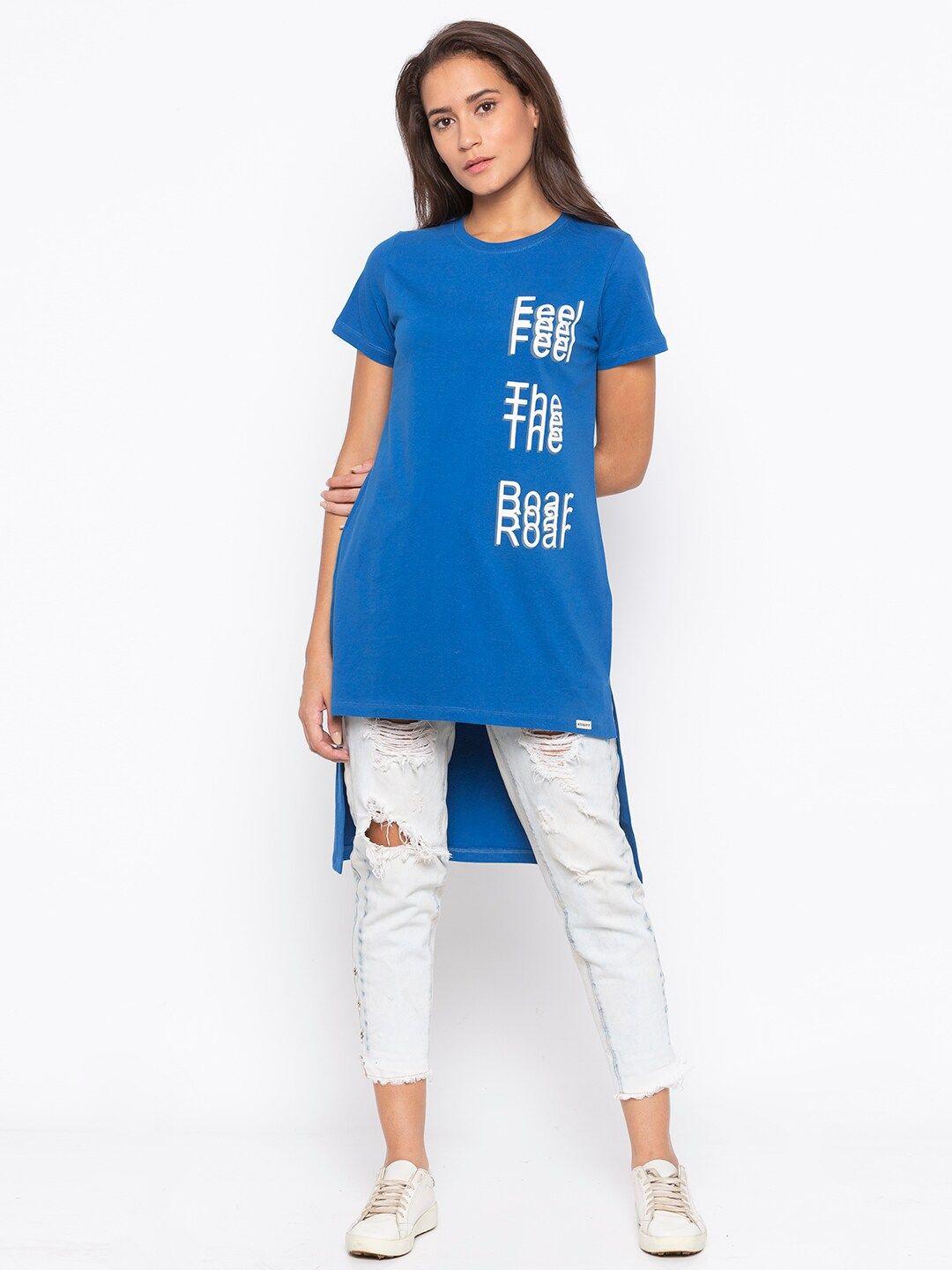 disrupt-women-royal-blue-typography-printed-high-low-hem-cotton-t-shirt