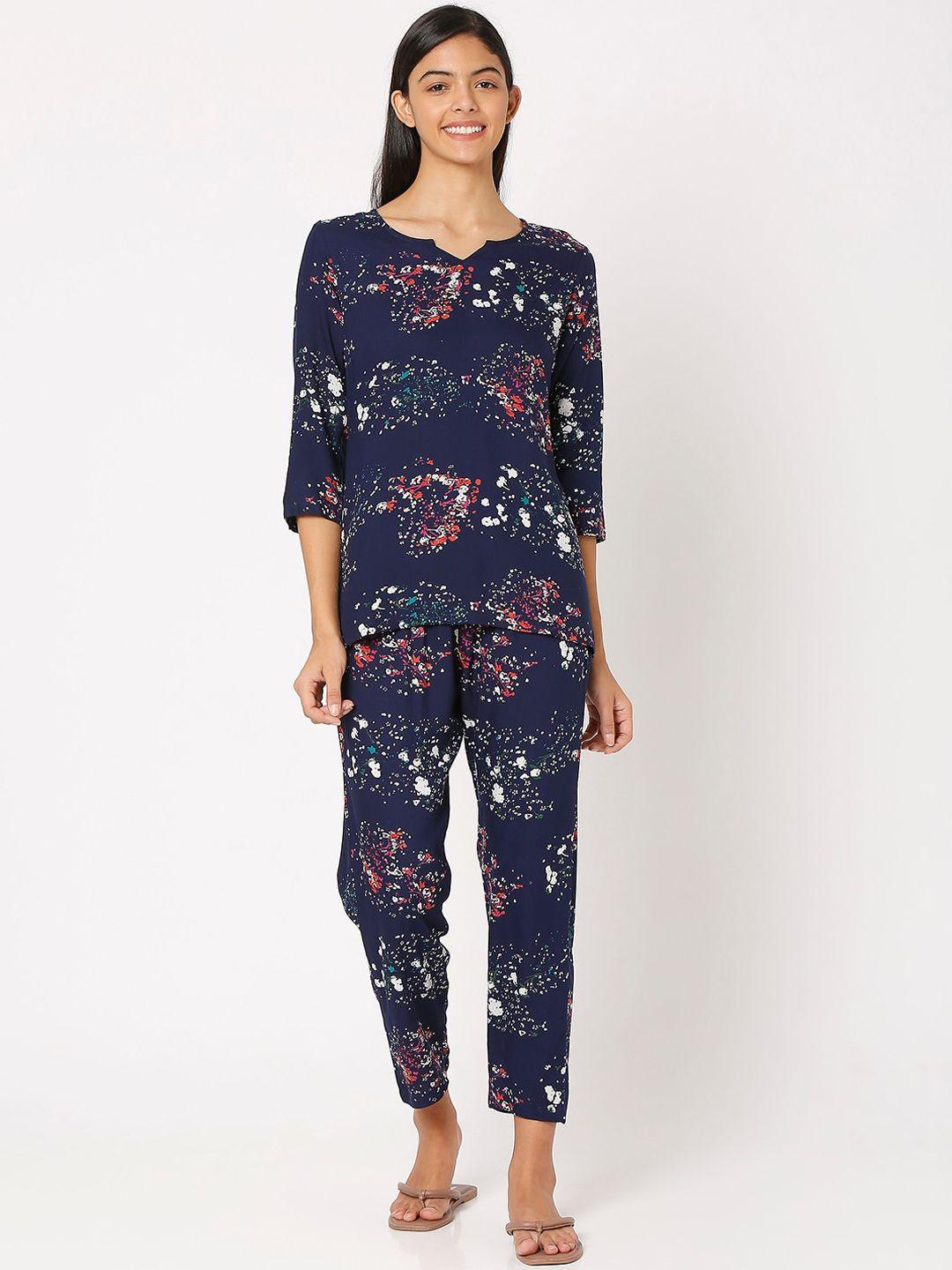 smarty-pants-women-blue-floral-print-night-suit
