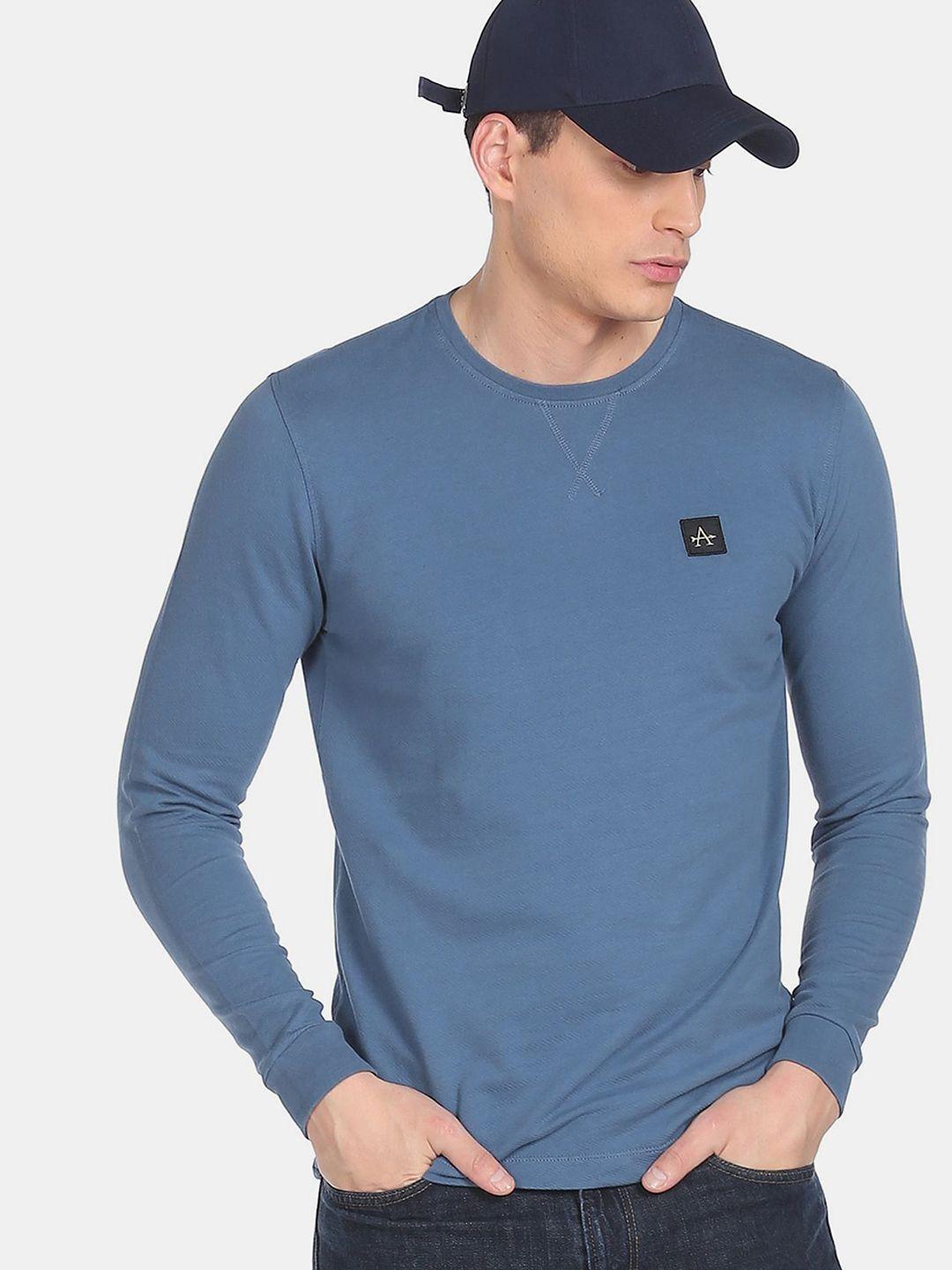 arrow-sport-men-blue-long-sleeve-henley-neck-applique-t-shirt