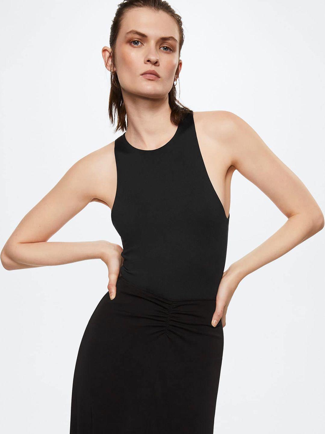 mango-women-black-solid-bodysuit