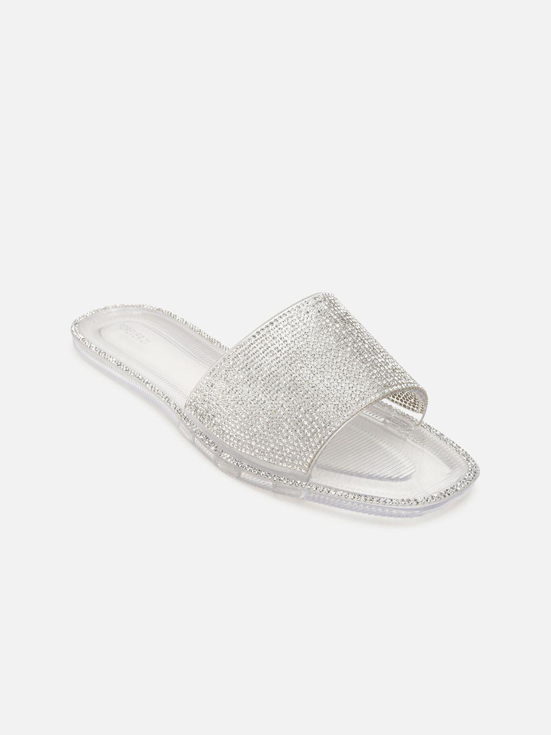 forever-21-women-silver-toned-textured-flats