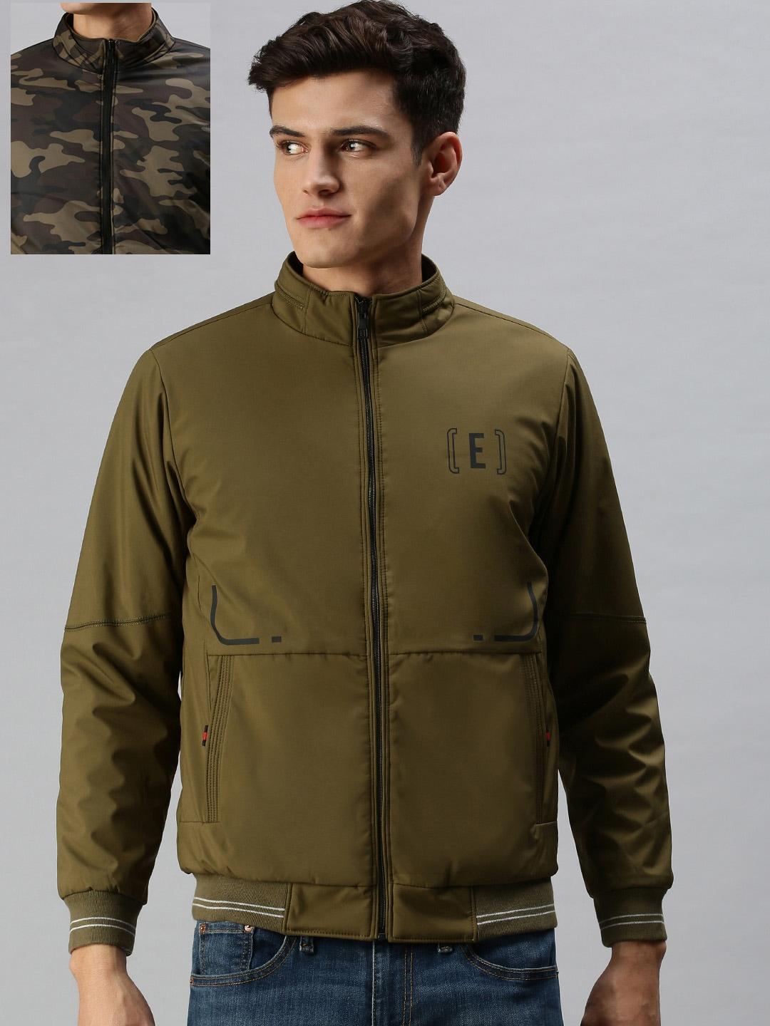 showoff-men-olive-green-camouflage-reversible-bomber-jacket
