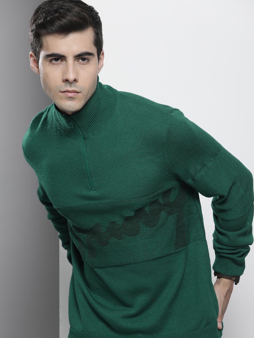 tommy-hilfiger-men-green-chevron-pullover-sweater