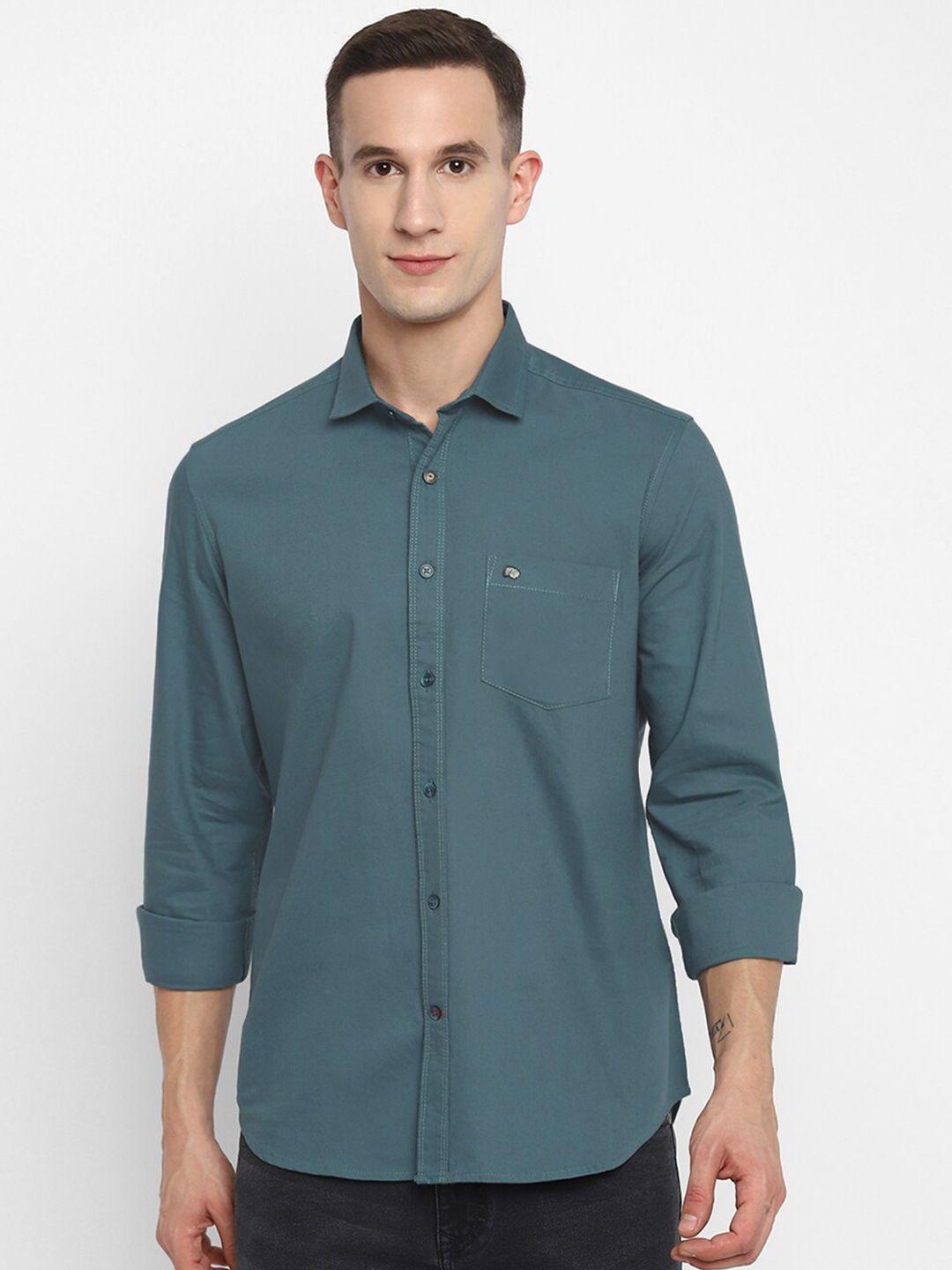 red-chief-men-teal-blue-slim-fit-casual-shirt