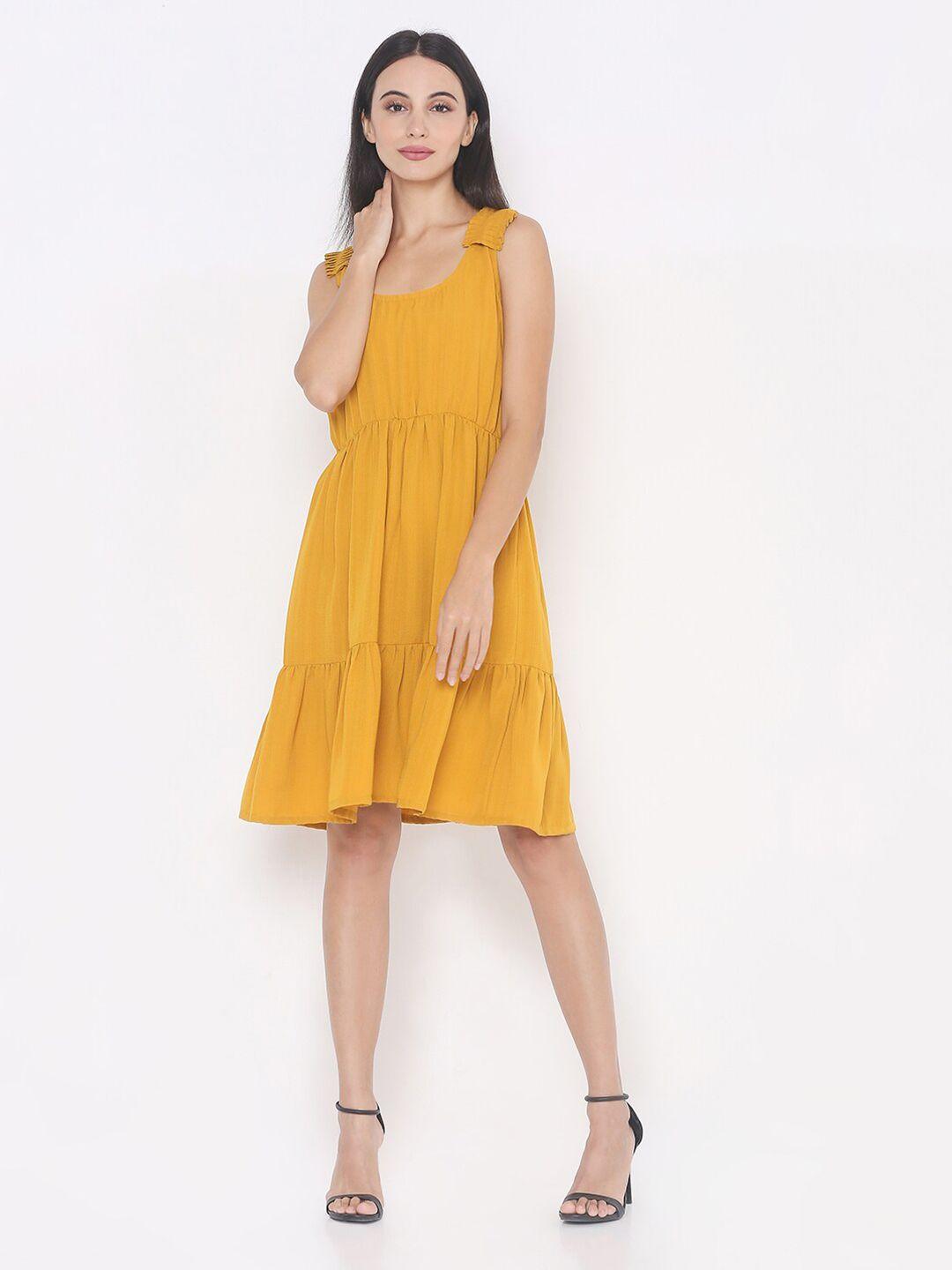 aturabi-women-mustard-yellow-a-line-dress