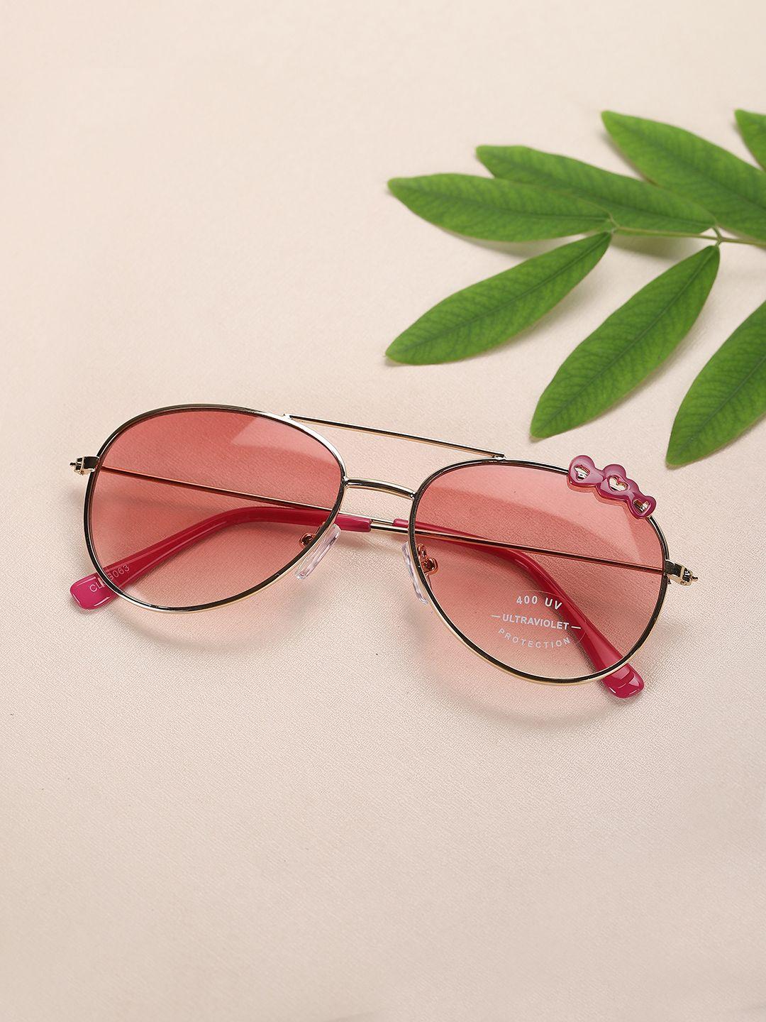 carlton-london-girls-pink-lens-&-gold-toned-aviator-sunglasses-uv-protected-lens-clsg063