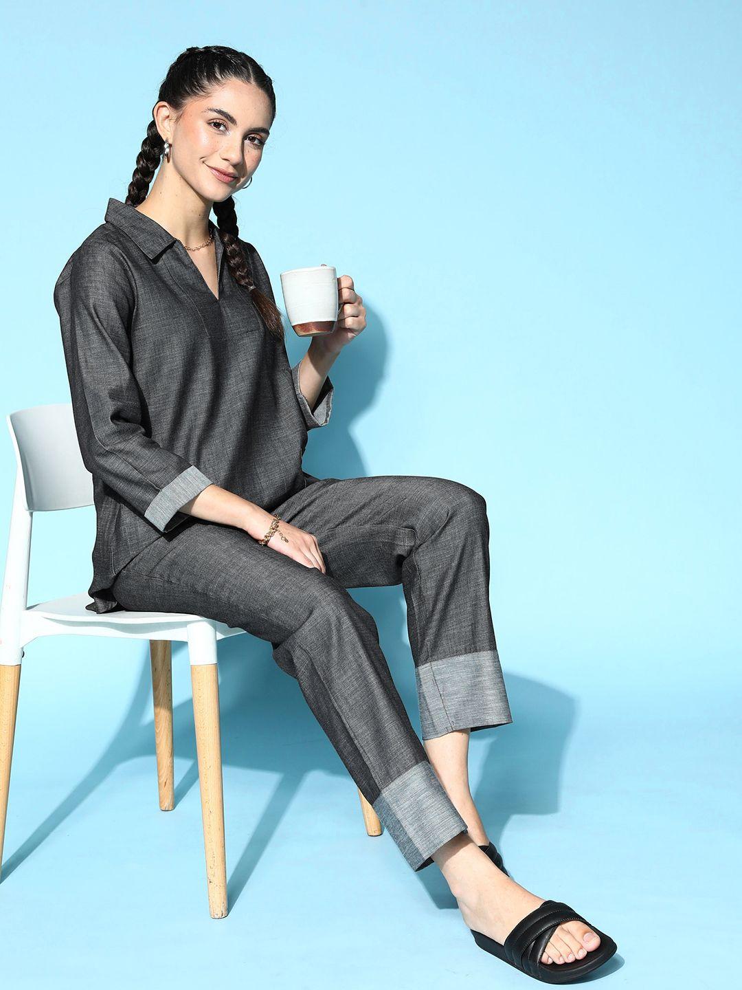 the-kaftan-company-women-charcoal-solid-stay-at-home-style-night-suit
