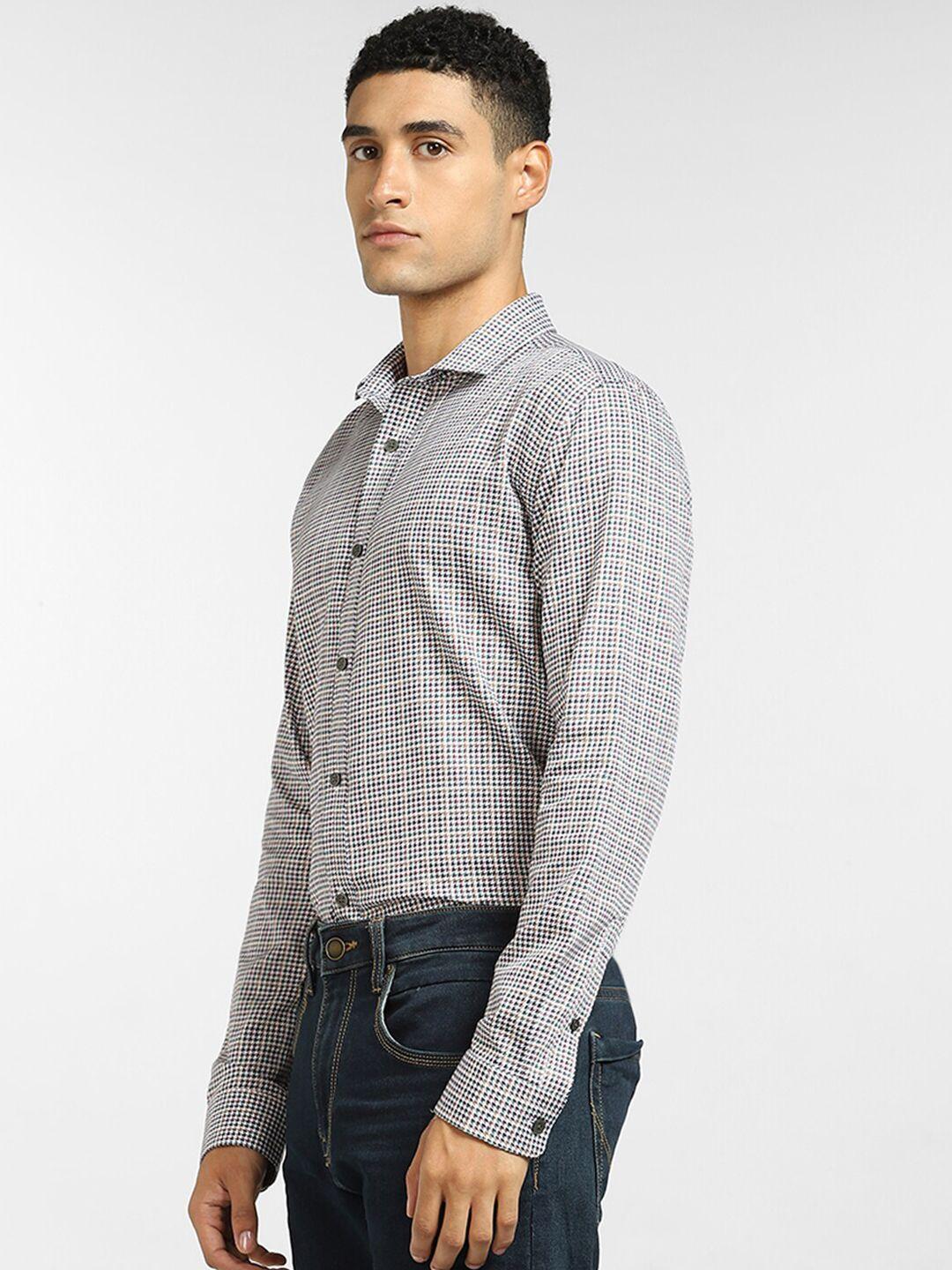 jack-&-jones-men-grey-grid-tattersall-checked-casual-shirt