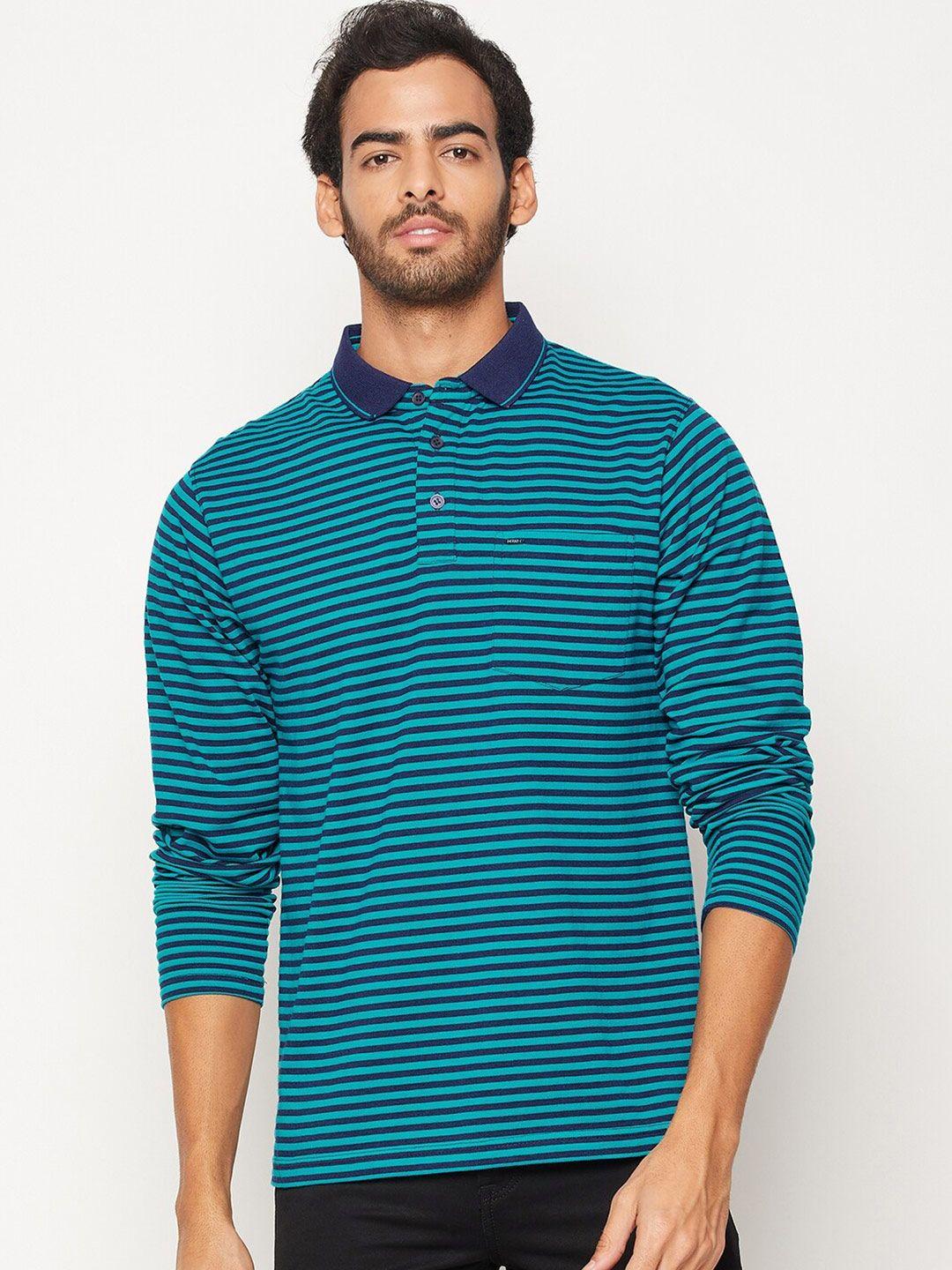 okane-men-blue-striped-polo-collar-t-shirt