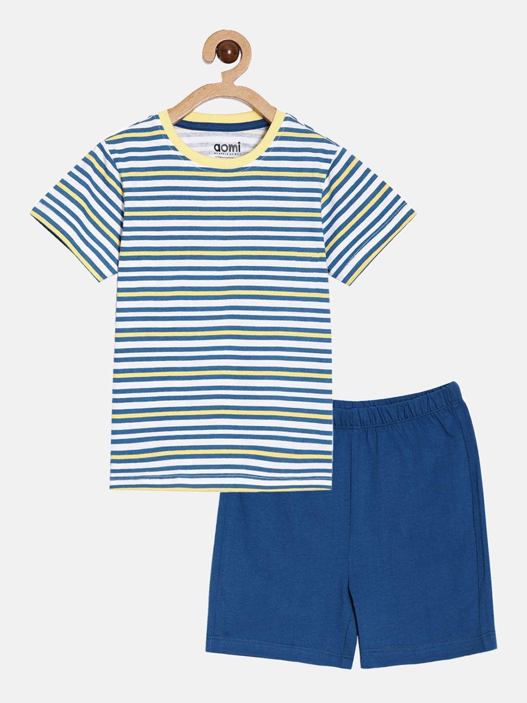 aomi-boys-blue-&-white-printed-t-shirt-with-shorts