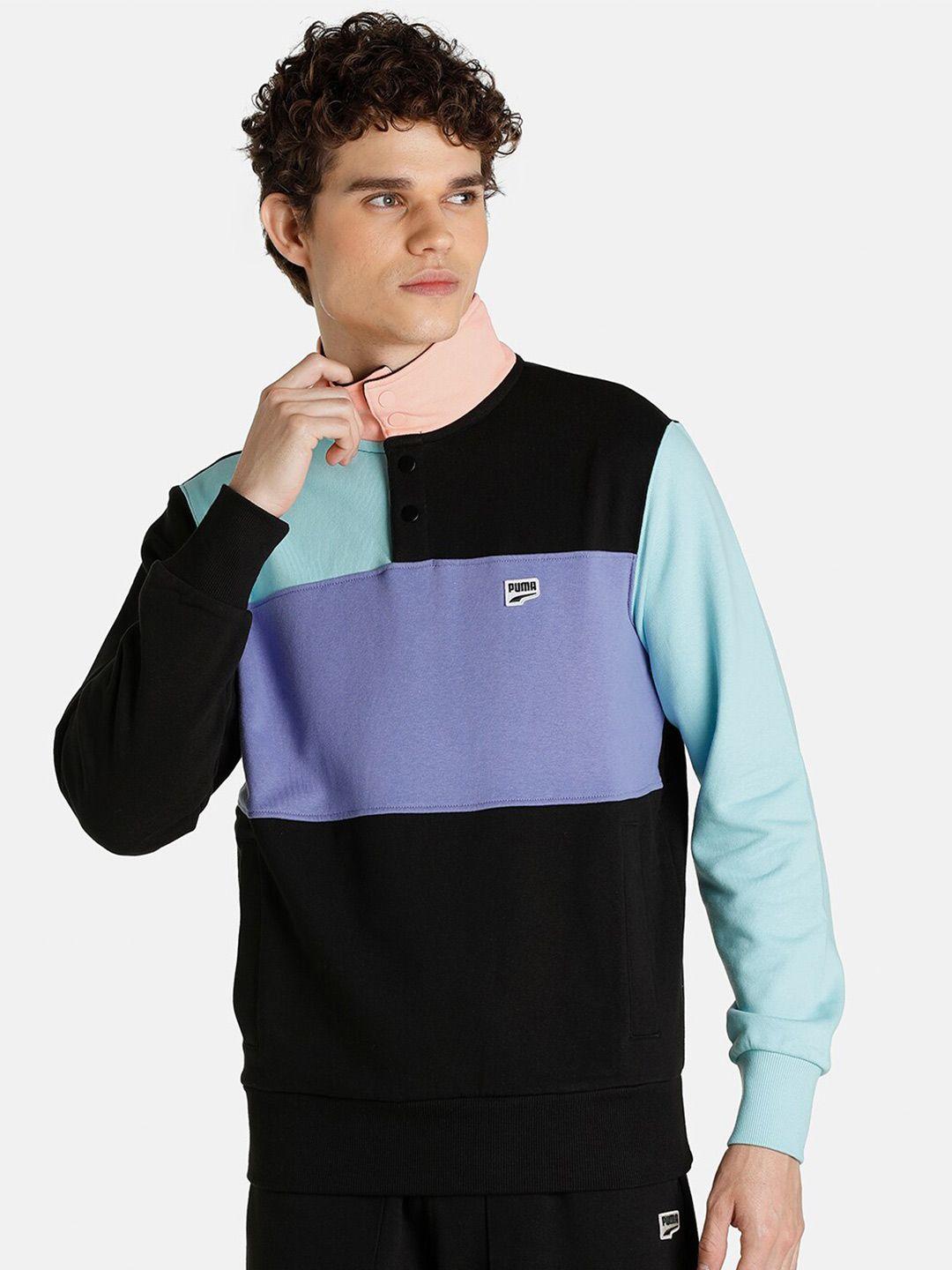 puma-men-black-downtown-mock-neck-colourblocked-pure-cotton-sweatshirt