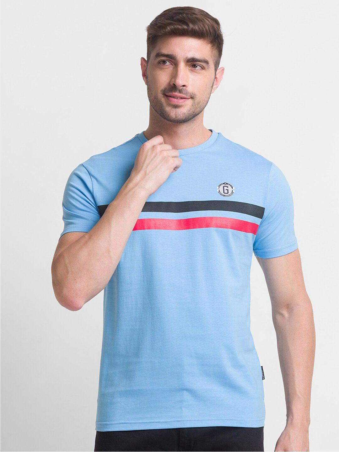 giordano-men-blue-typography-slim-fit-t-shirt