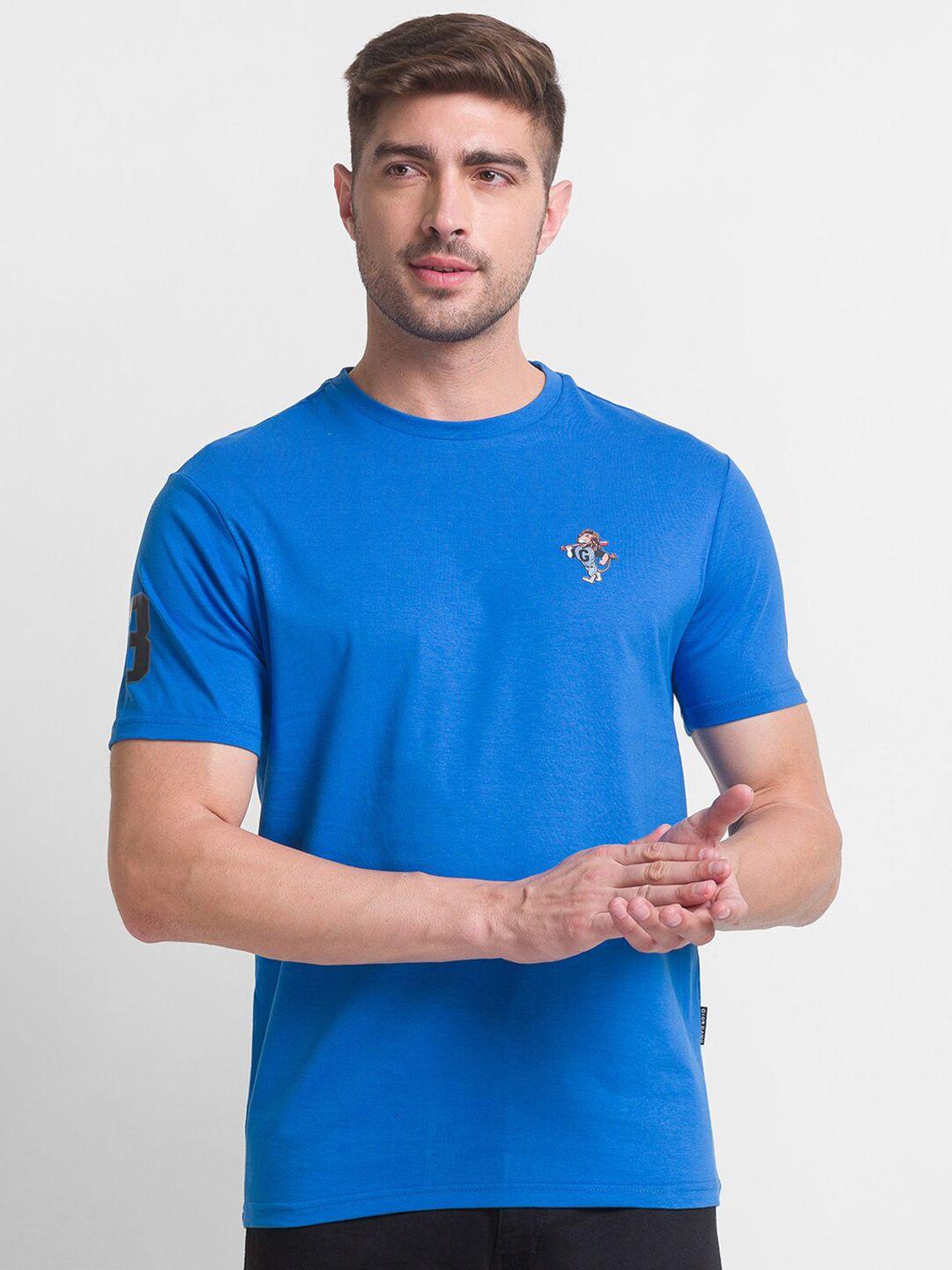 giordano-men-blue-solid-cotton-slim-fit-t-shirt