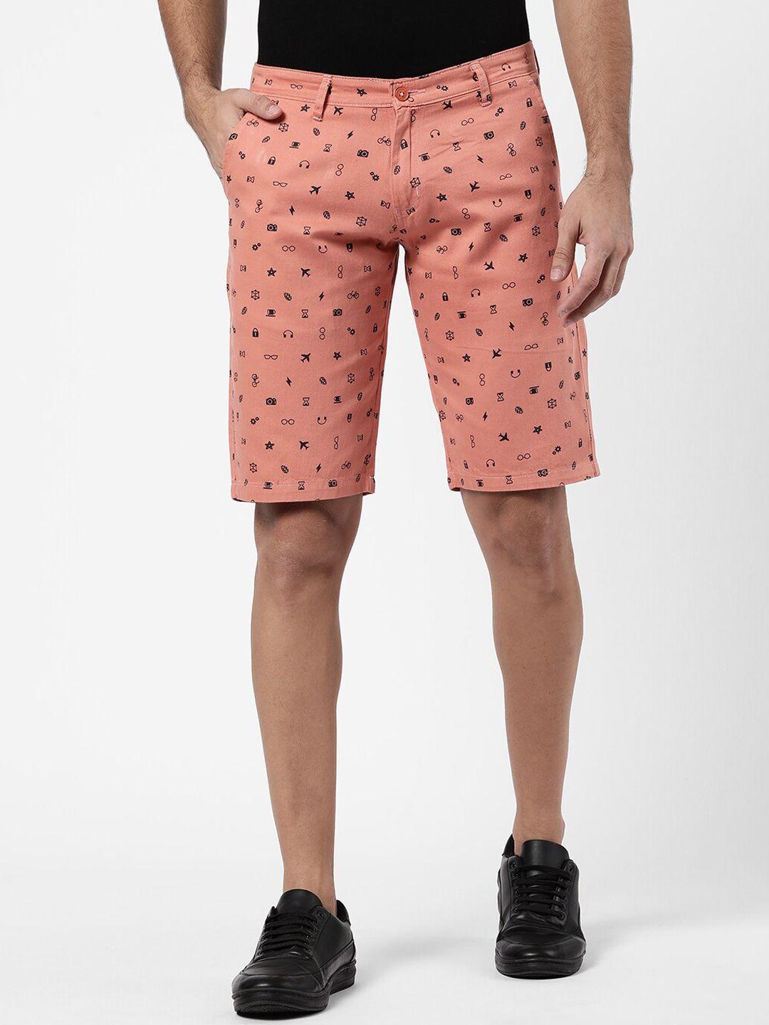 r&b-men-pink-conversational-printed-shorts