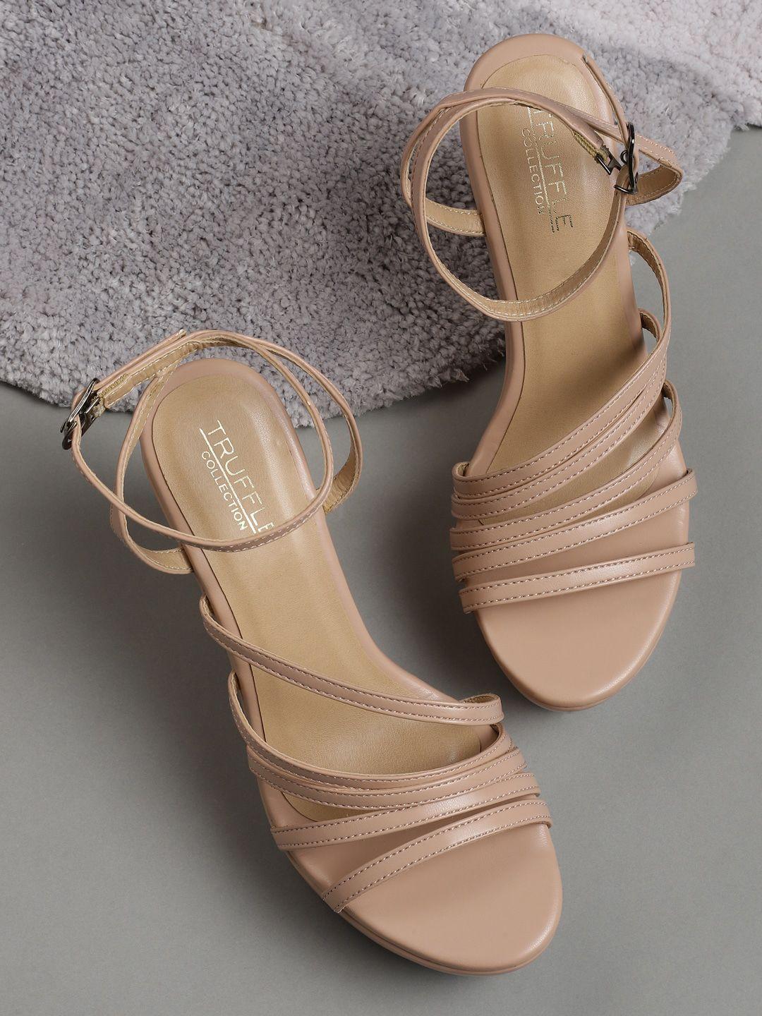 truffle-collection-nude-coloured-pu-wedge-sandals