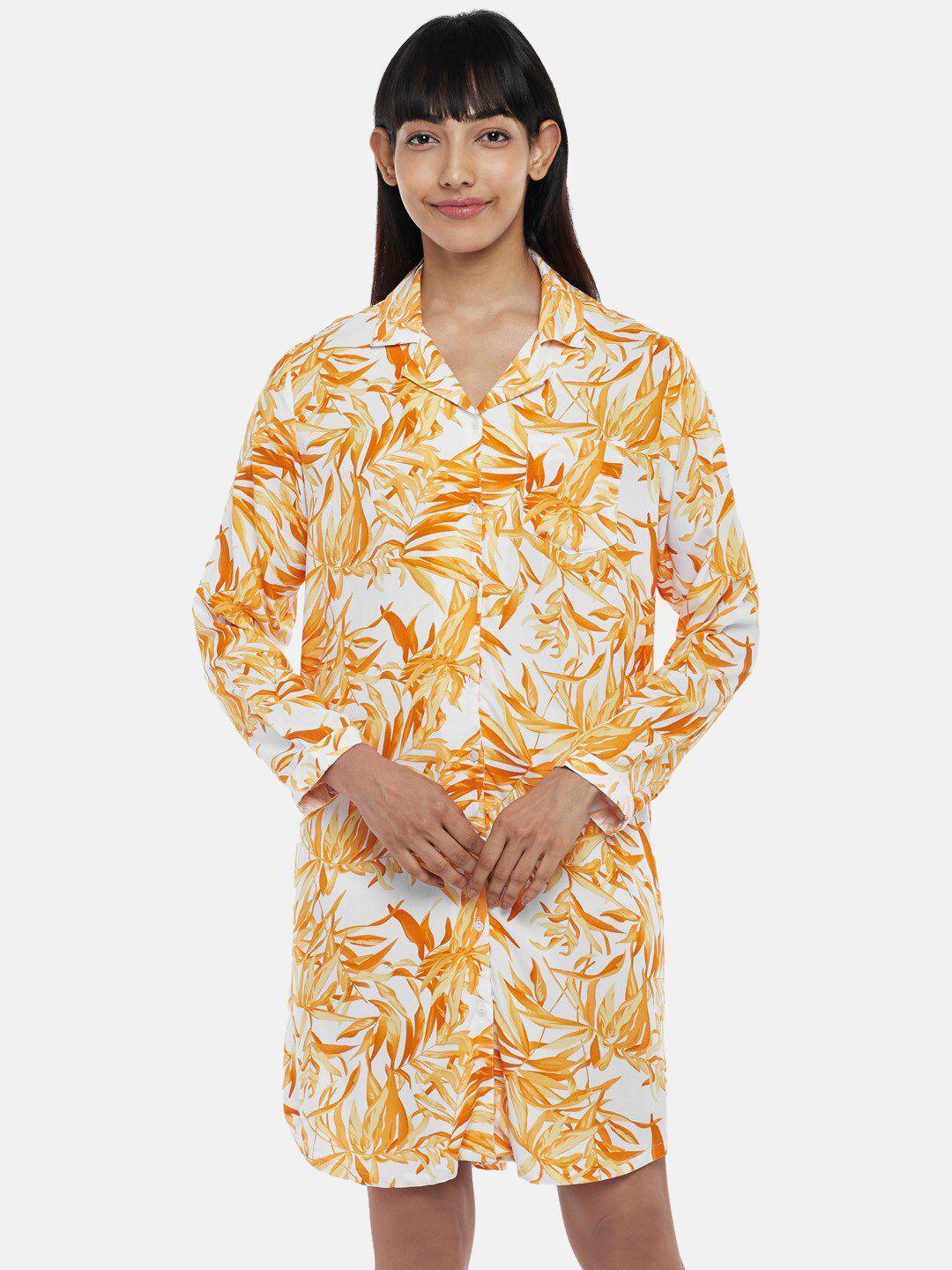 dreamz-by-pantaloons-orange-printed-nightdress