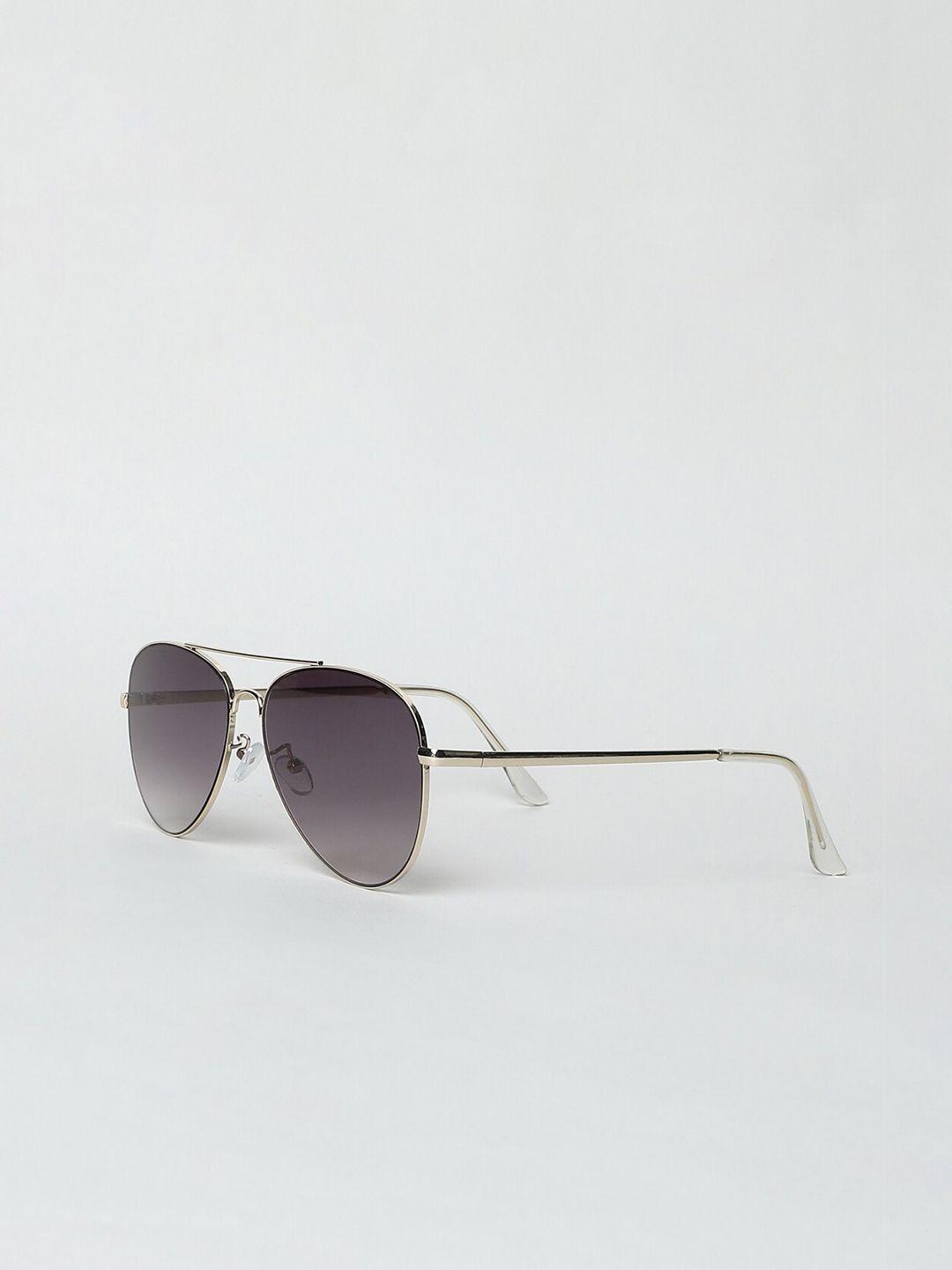 only-women-grey-lens-&-gold-toned-aviator-sunglasses