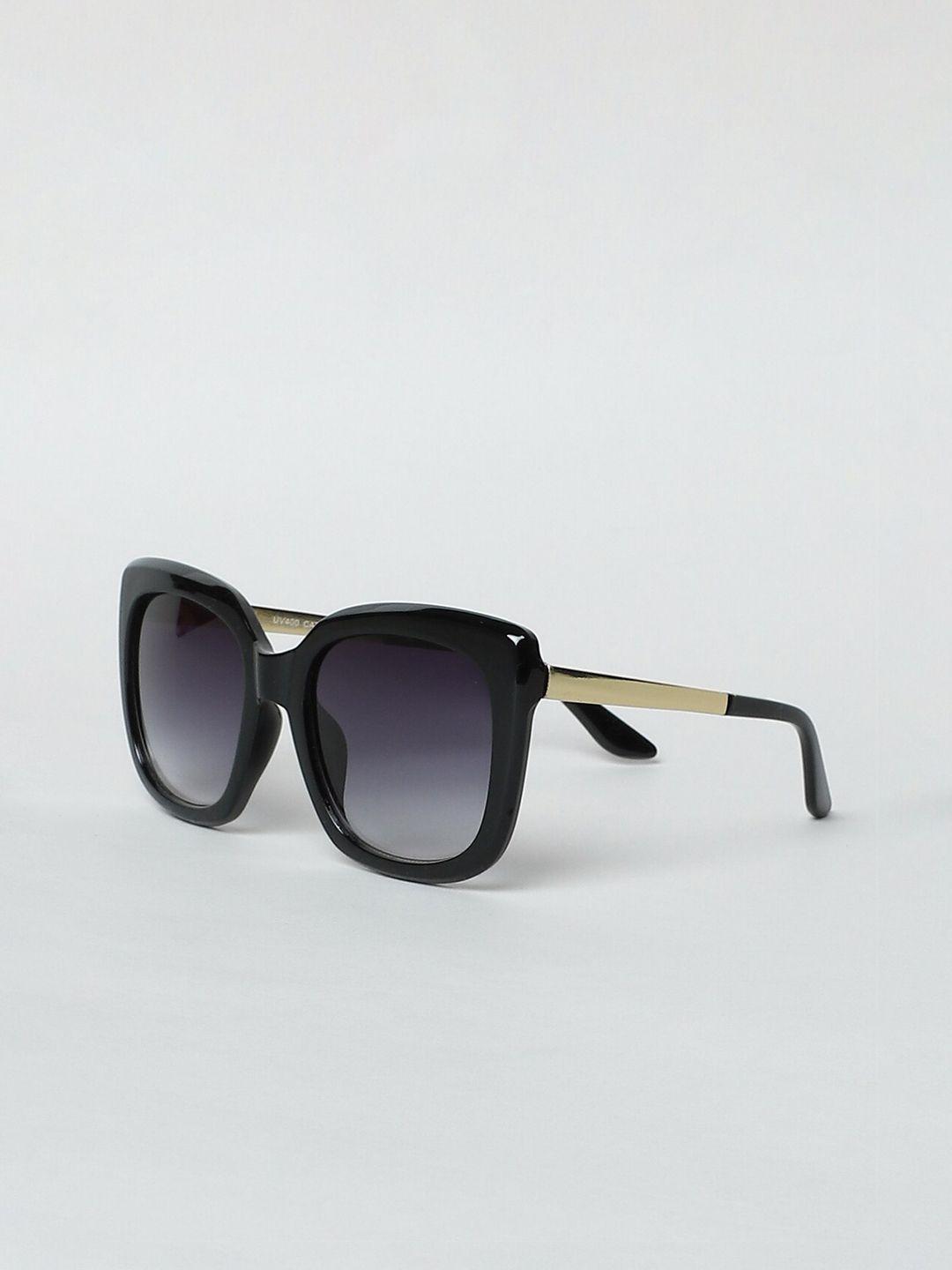 only-women-black-lens-&-gold-toned-square-sunglasses