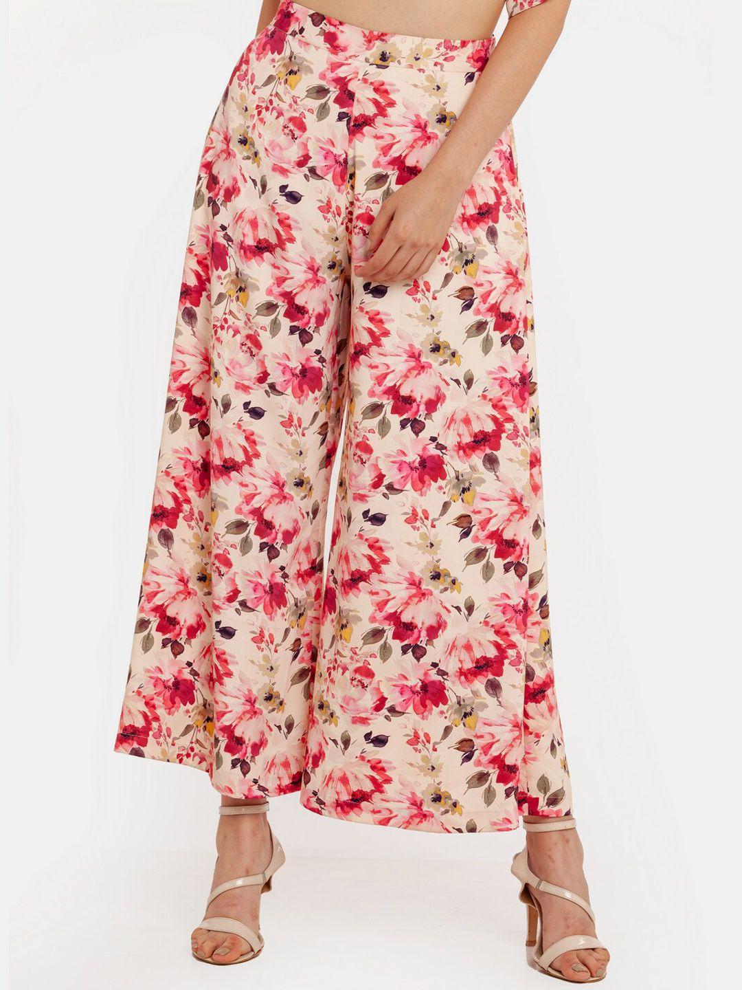 zink-london-women-off-white-floral-printed-high-rise-flared-trousers