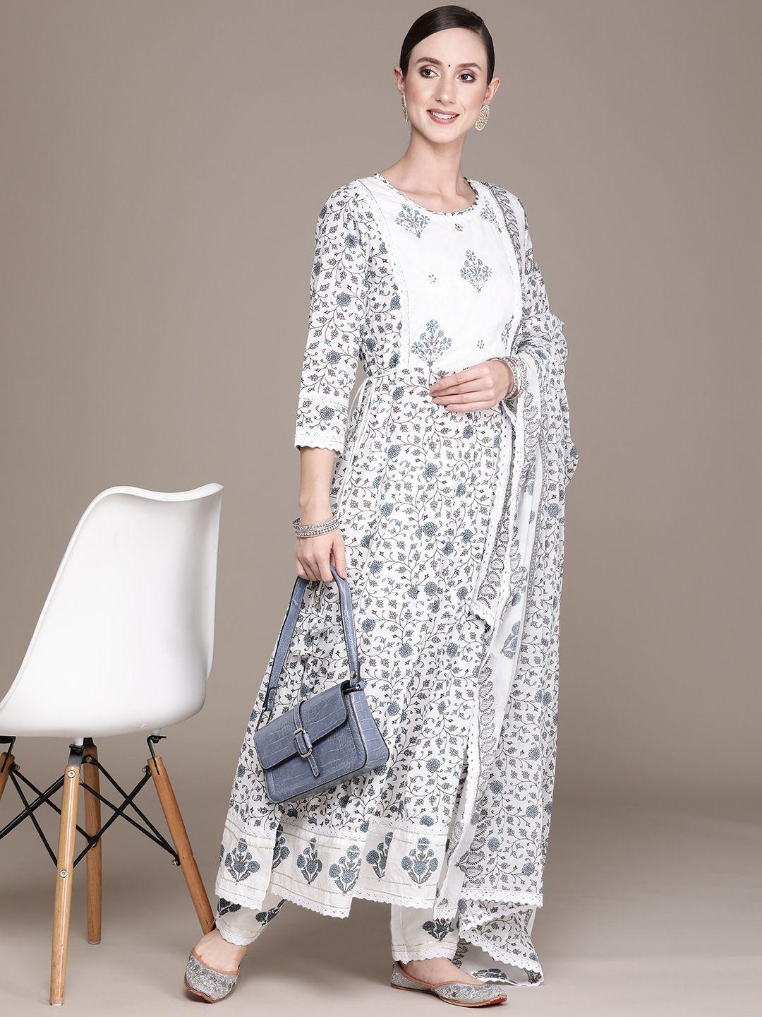 ishin-women-white-floral-yoke-design-beads-and-stones-pure-cotton-kurta-with-trousers-&-with-dupatta