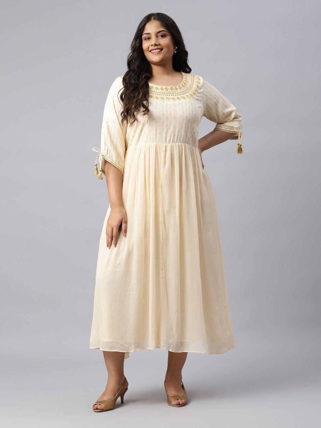 aurelia-women-off-white-ethnic-motifs-embroidered-midi-fit-&-flare-dress