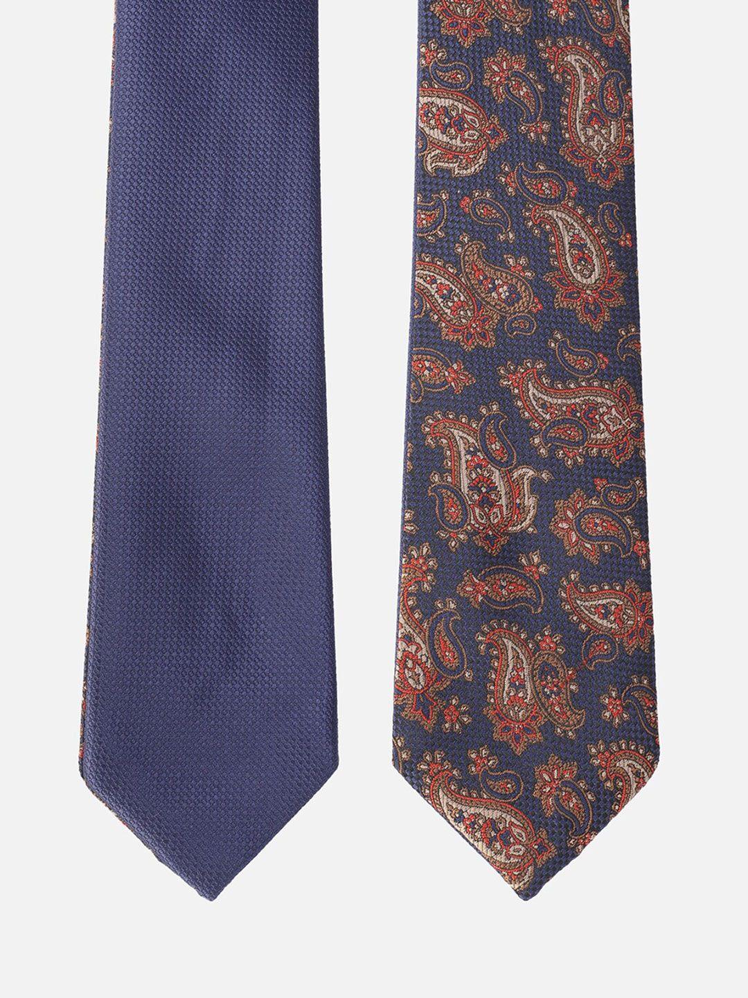 van-heusen-men-blue-&-red-printed-ascot-tie