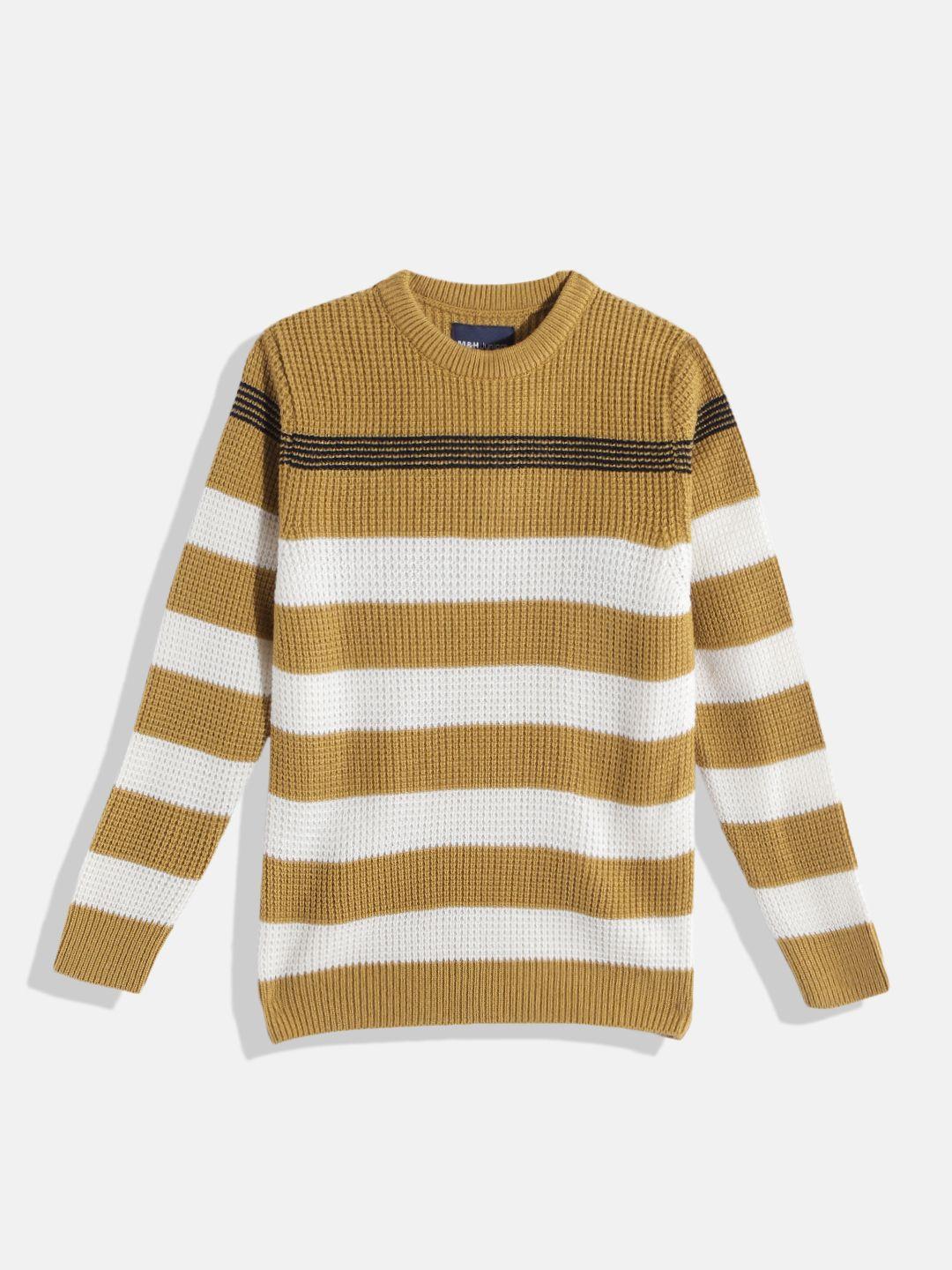 m&h-juniors-boys-mustard-&-white-striped-pullover