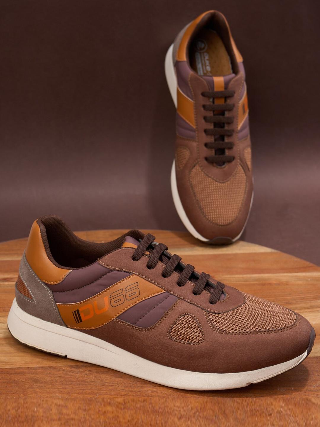 duke-men-brown-colourblocked-sneakers
