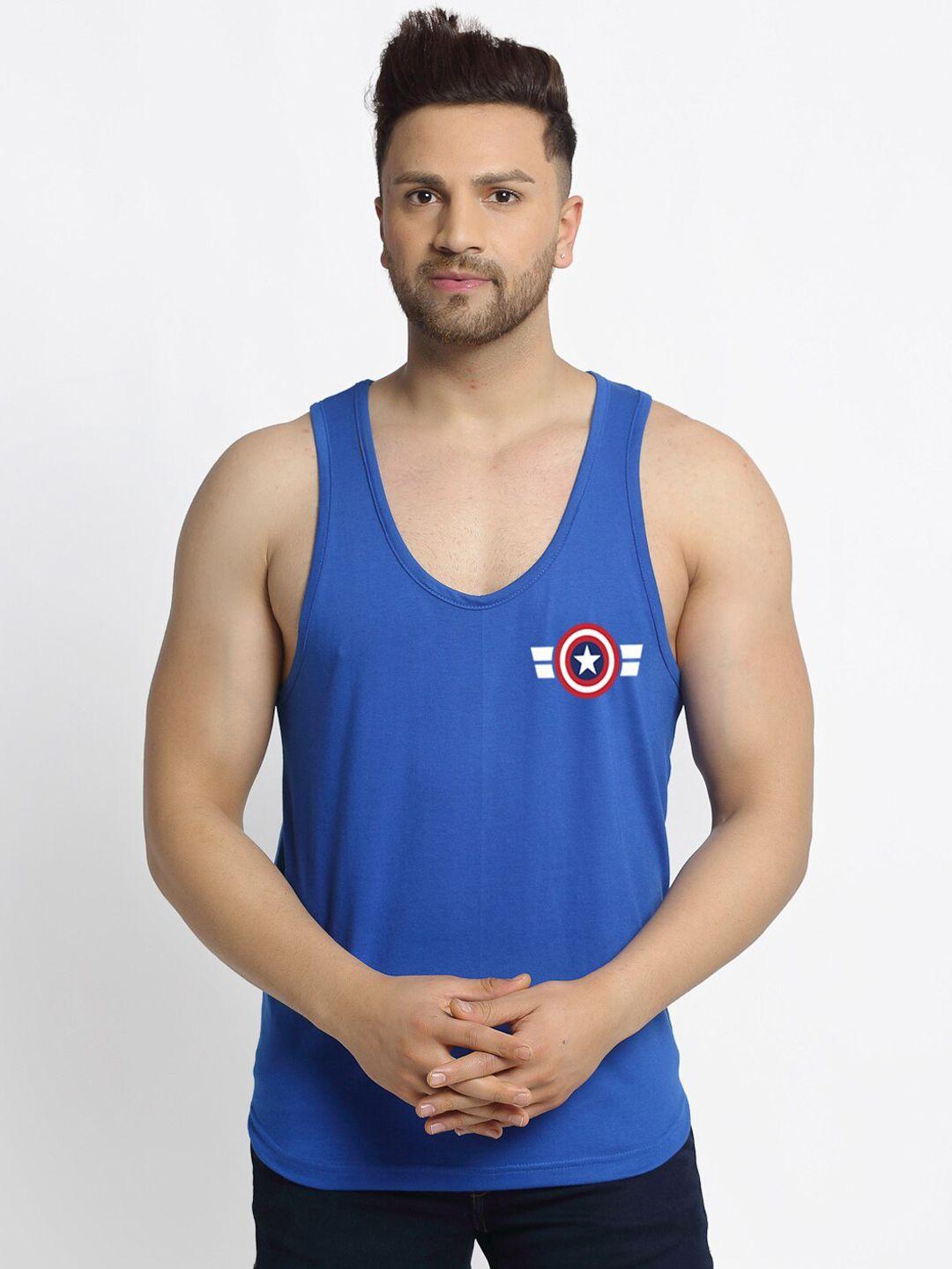 friskers-men-blue-captain-america-printed-pure-cotton-gym-vests