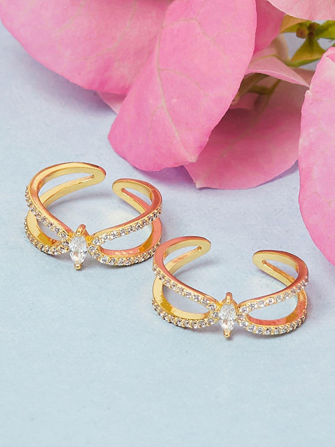 voylla-gold-plated-&-white-stone-studded-toe-rings