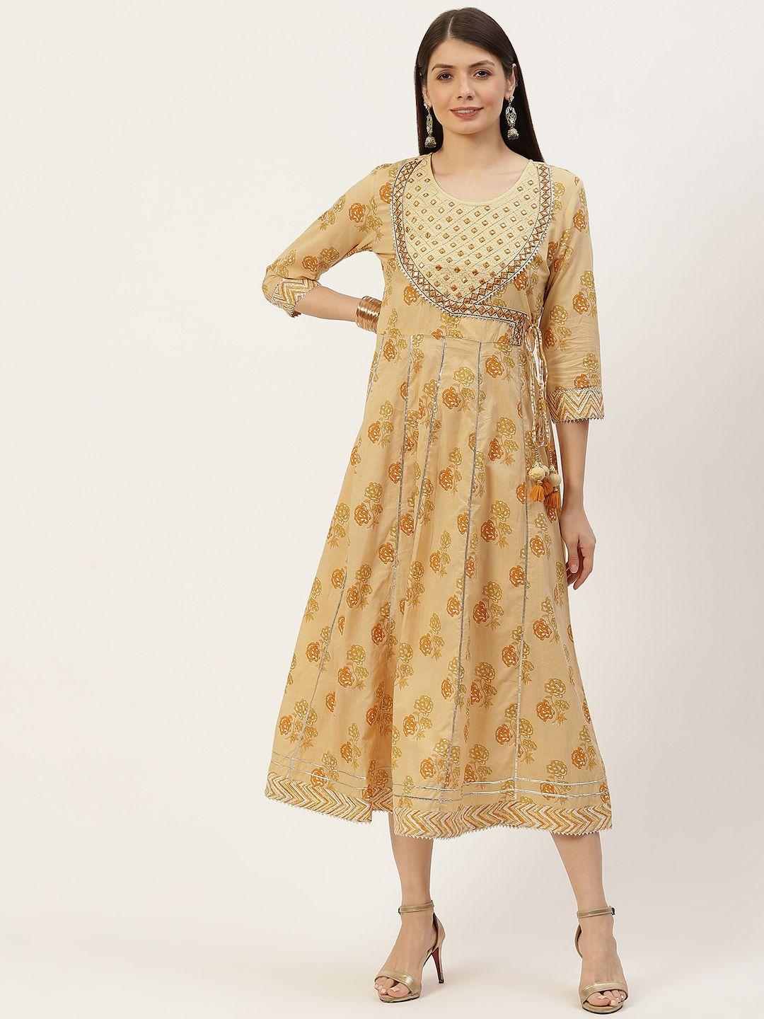 yellow-cloud-beige-ethnic-motifs-printed-pure-cotton-angrakha-ethnic-dress