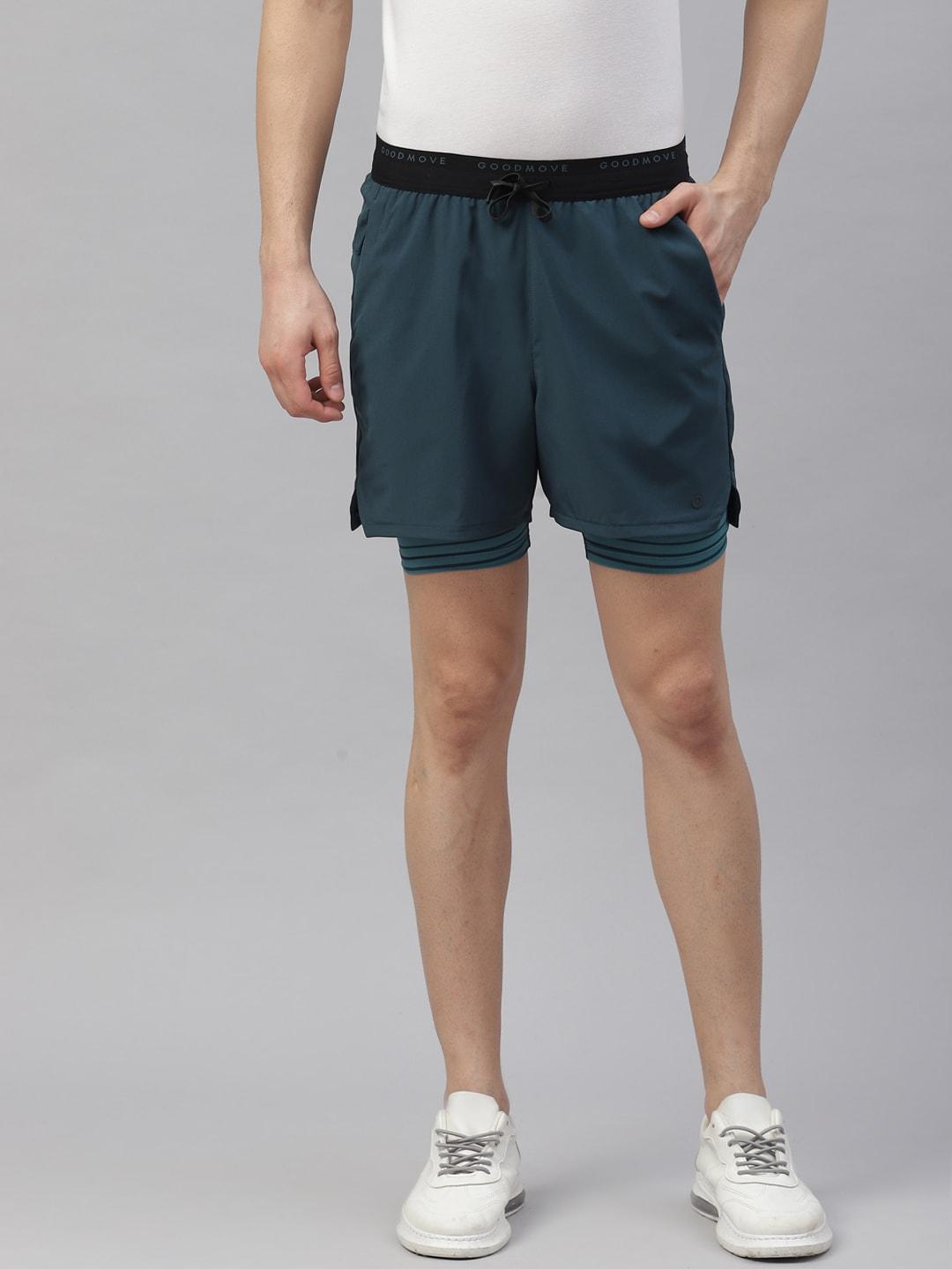 marks-&-spencer-men-teal-green-solid-layered-sports-shorts