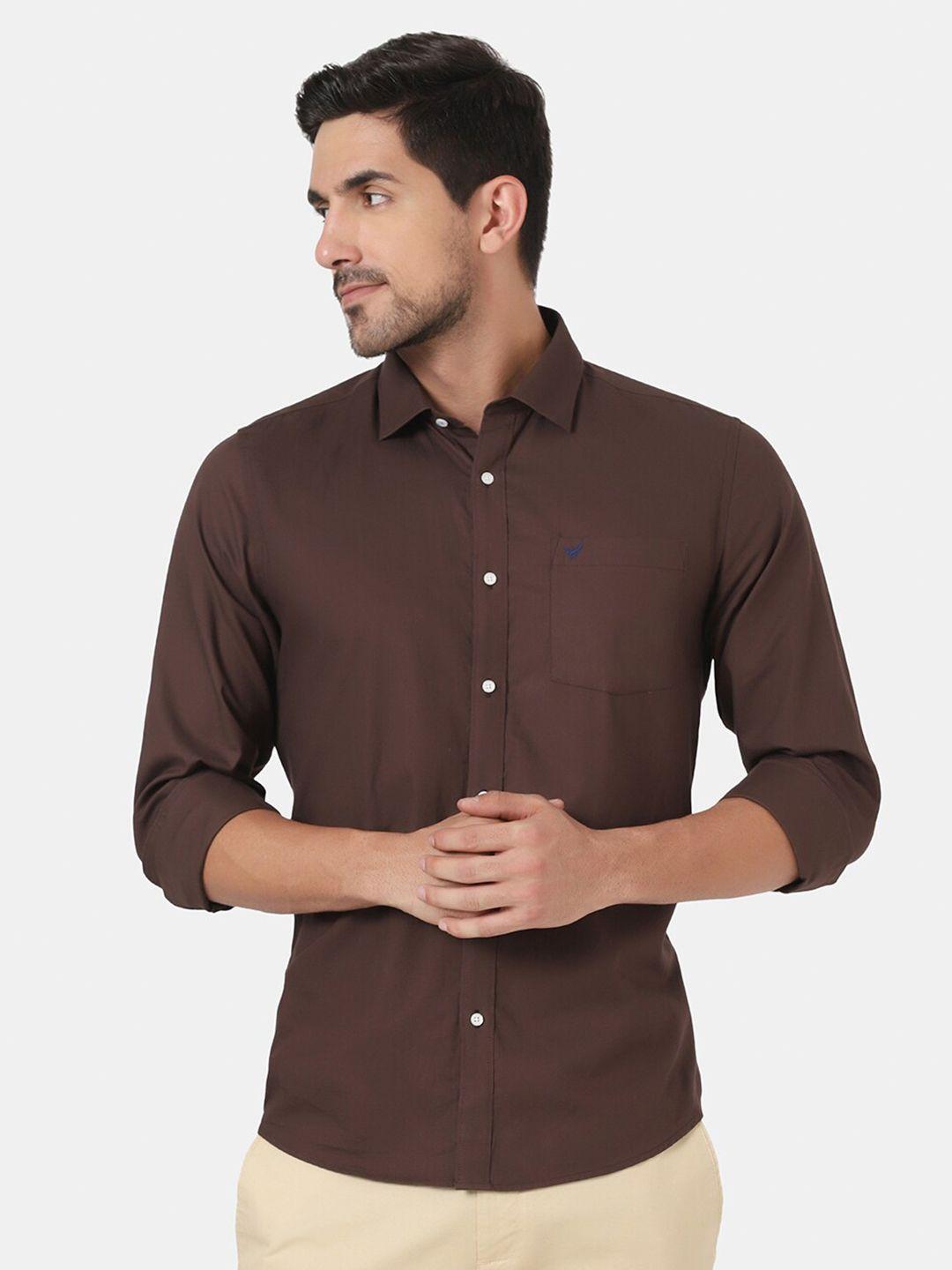 blackberrys-men-brown-slim-fit-casual-shirt