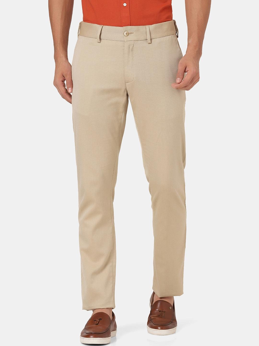 blackberrys-men-beige-slim-fit-low-rise-cotton-trousers