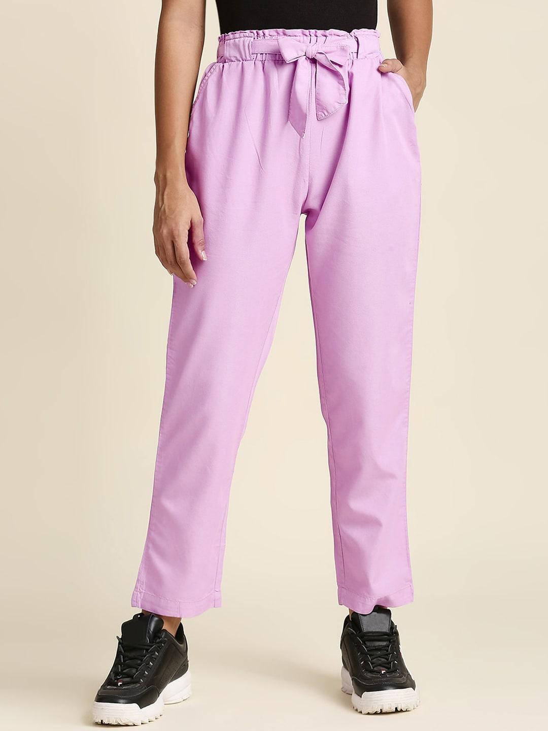 high-star-women-purple-straight-fit-high-rise-trousers