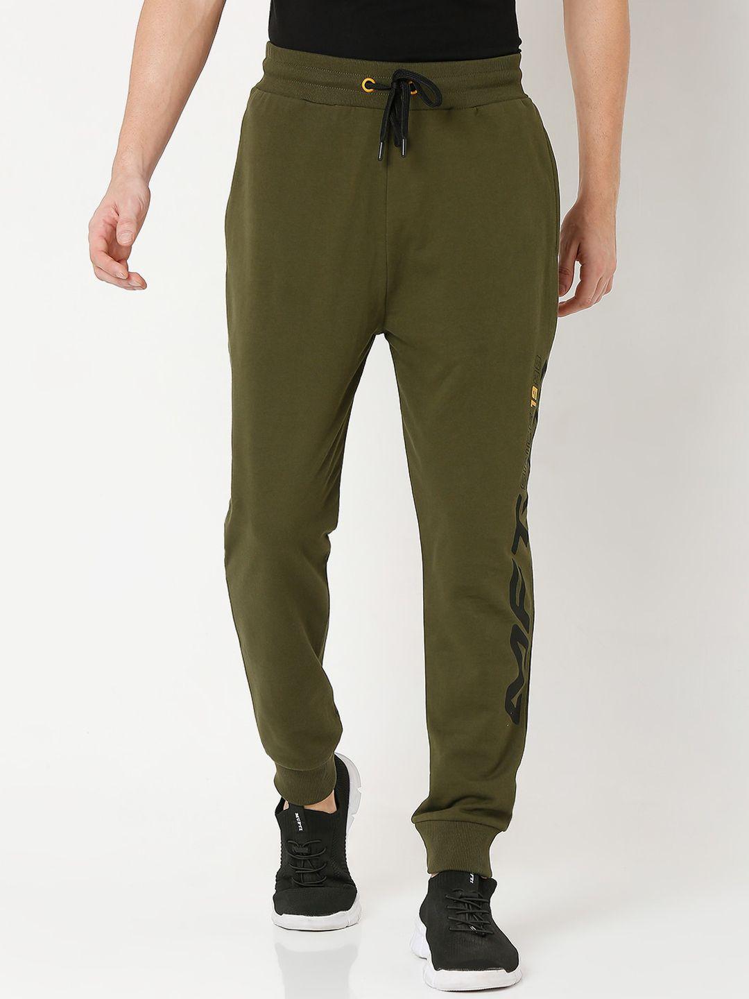 mufti-men-olive-green-loose-fit-joggers-trousers