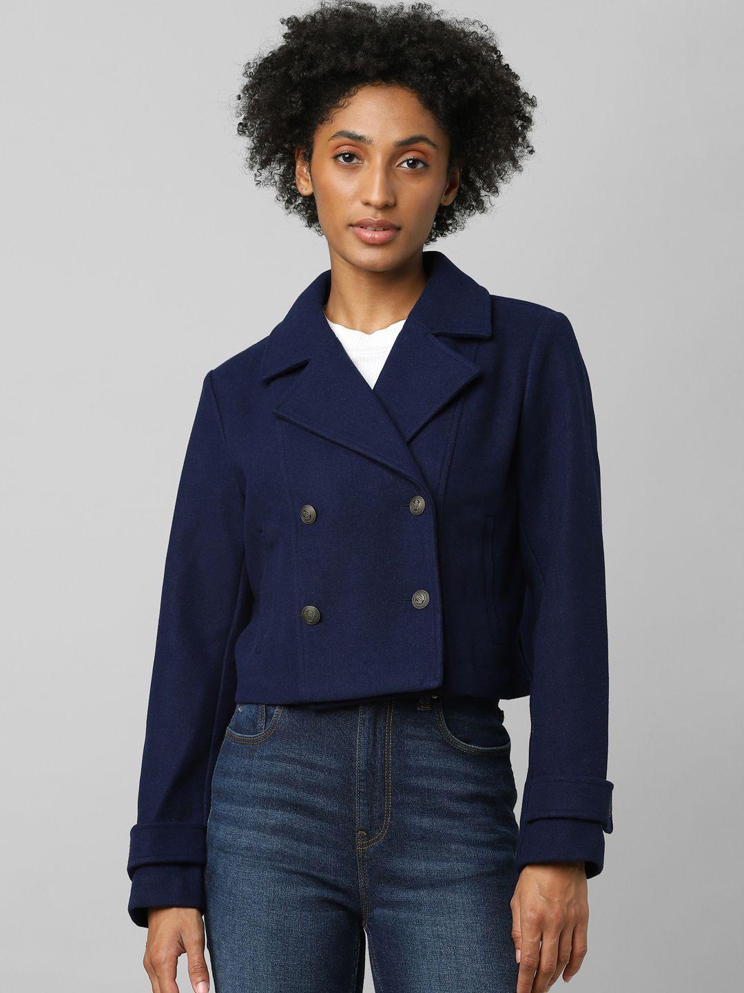 only-women-blue-solid-double-breasted-cropped-blazer
