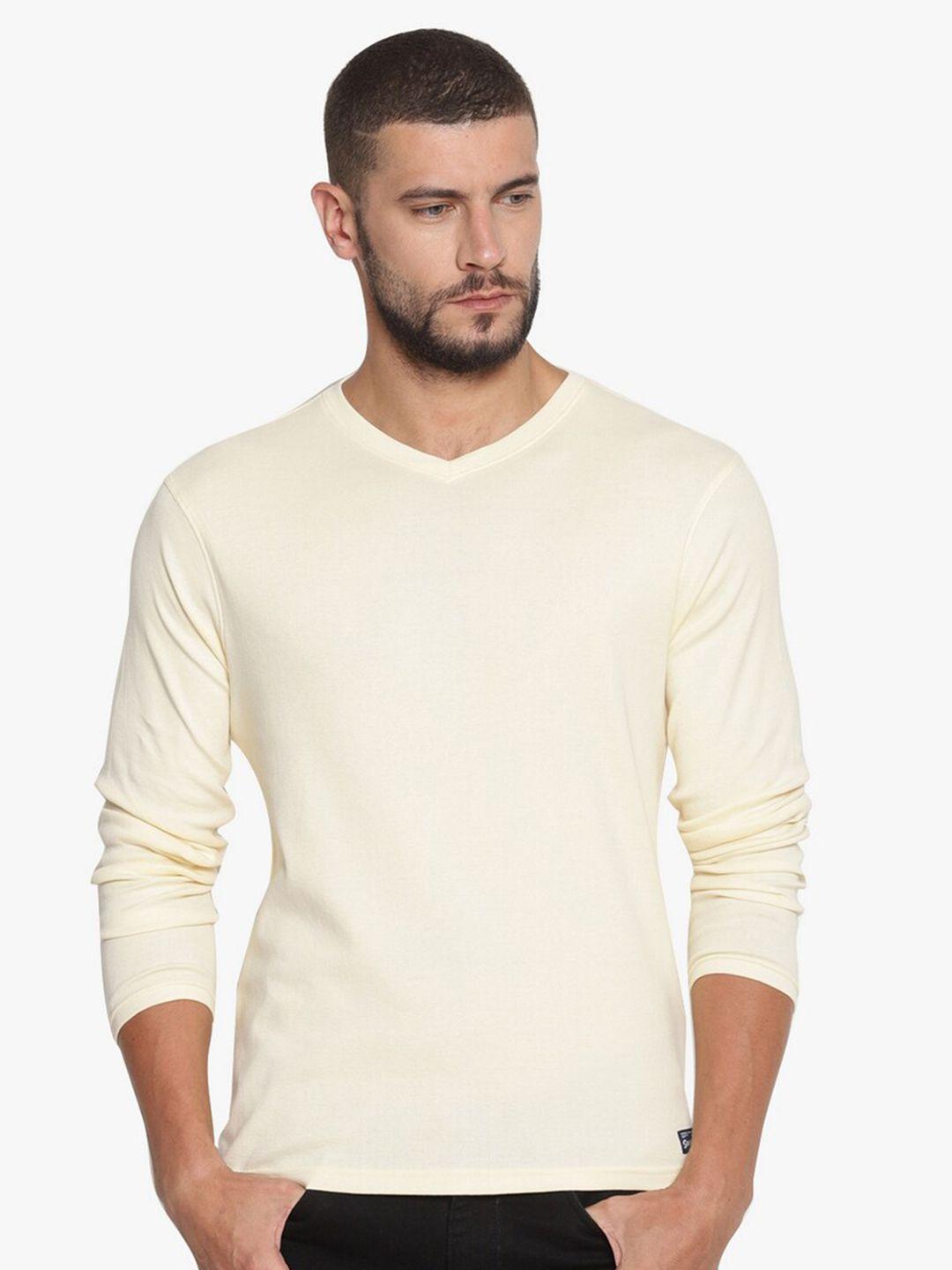 steenbok-men-off-white-v-neck-slim-fit-long-sleeves-t-shirt