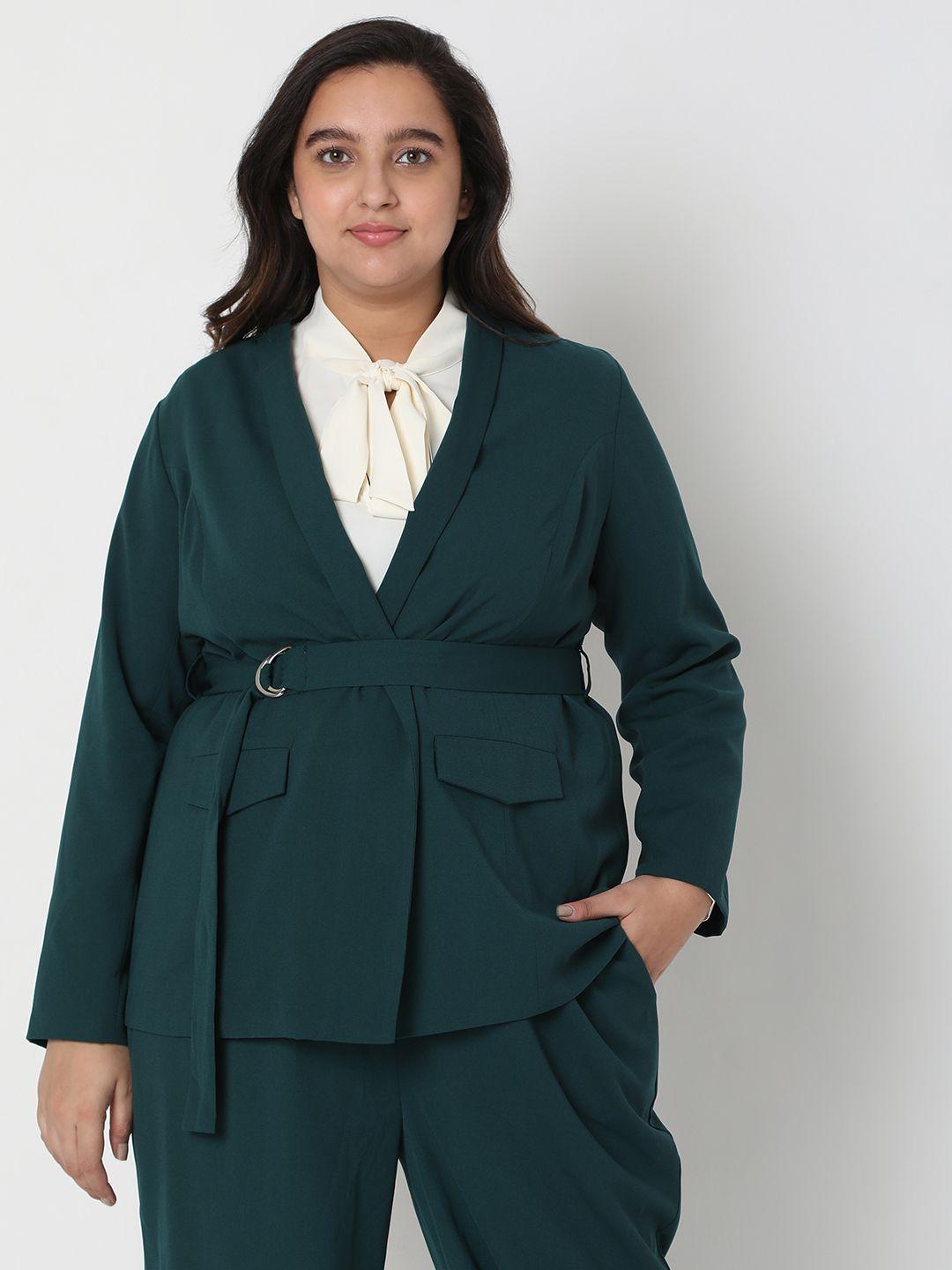 vero-moda-women-green-solid-open-front-blazers