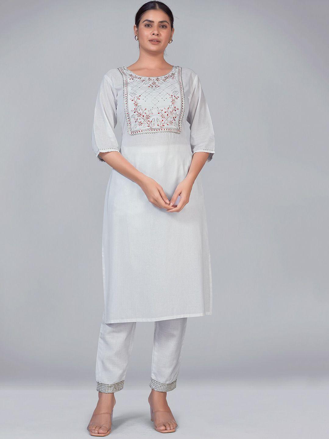 monjolika-fashion-women-white-floral-embroidered-kurti-with-trousers
