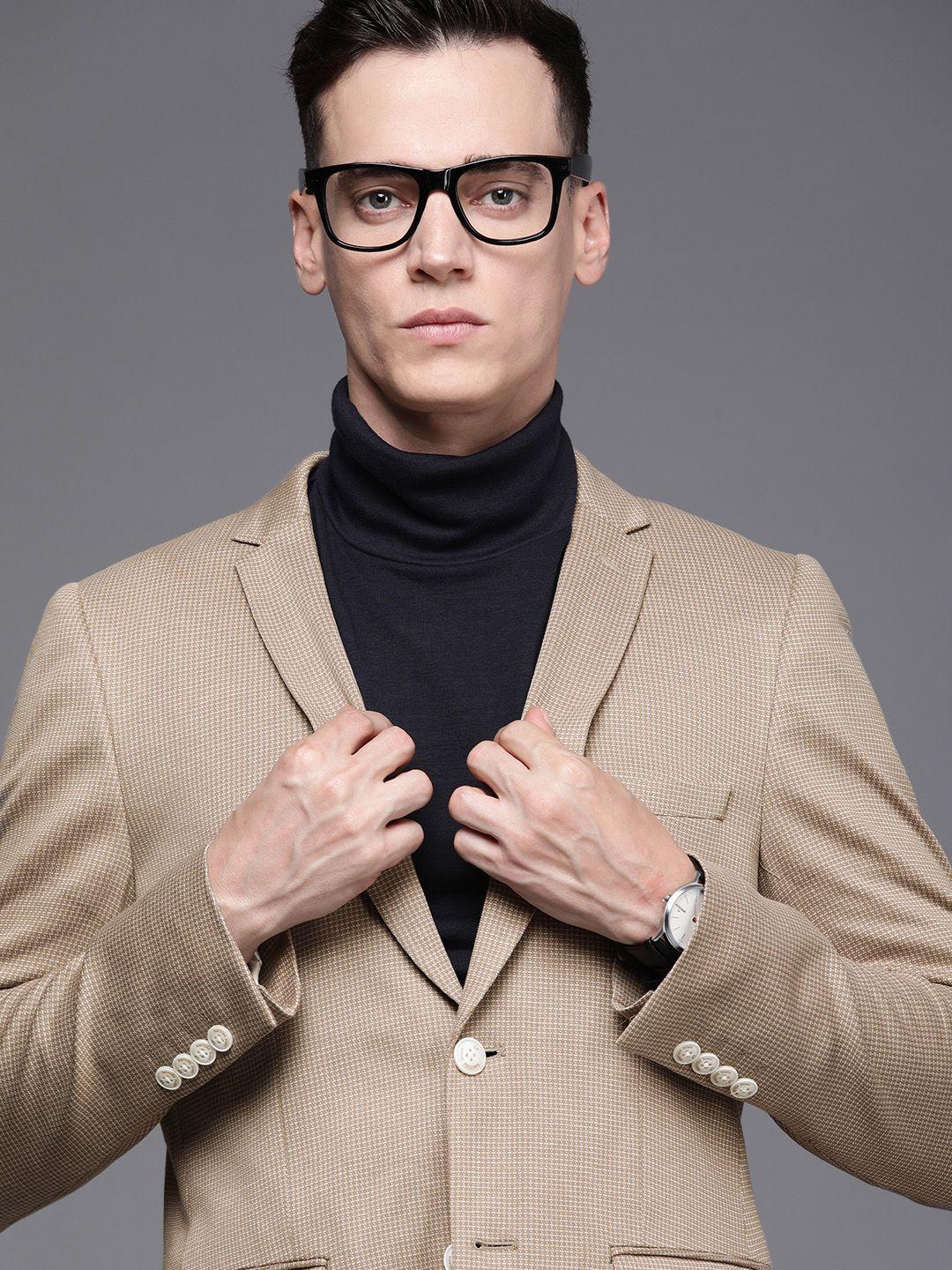 louis-philippe-sport-men-camel-brown-&-beige-checked-single-breasted-casual-blazer