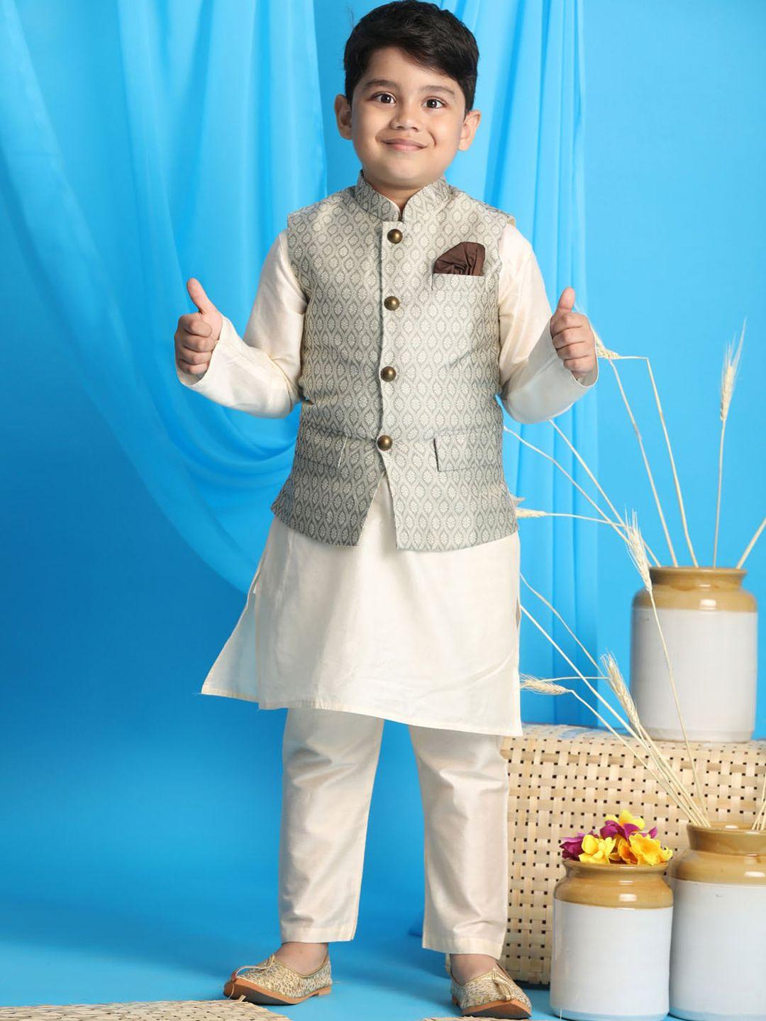 vastramay-boys-cream-coloured-kurta-with-trousers-with-nehru-jacket