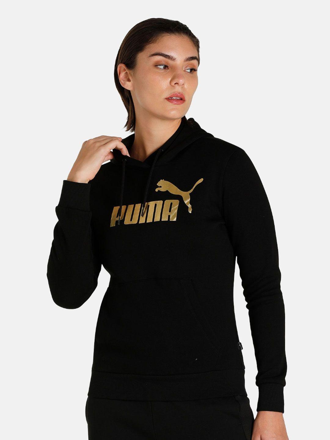 puma-women-black-essentials+-metallic-logo-printed-hooded-regular-fit-sweatshirt
