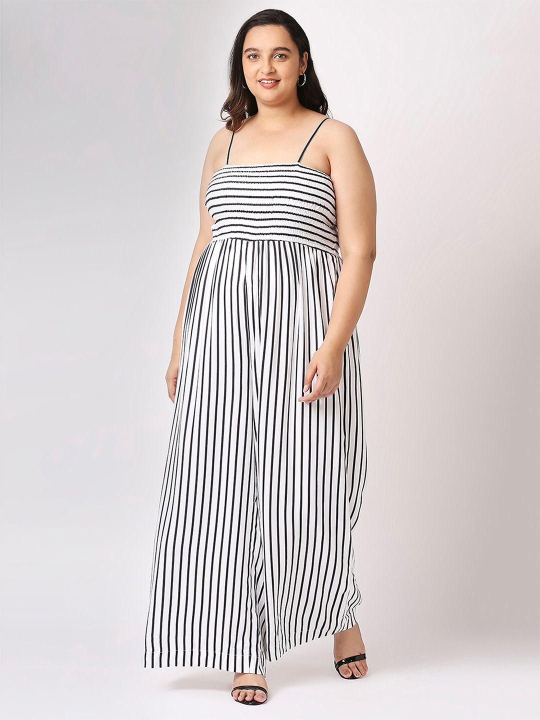 20dresses-women-black-&-white-striped-wide-leg-basic-jumpsuit